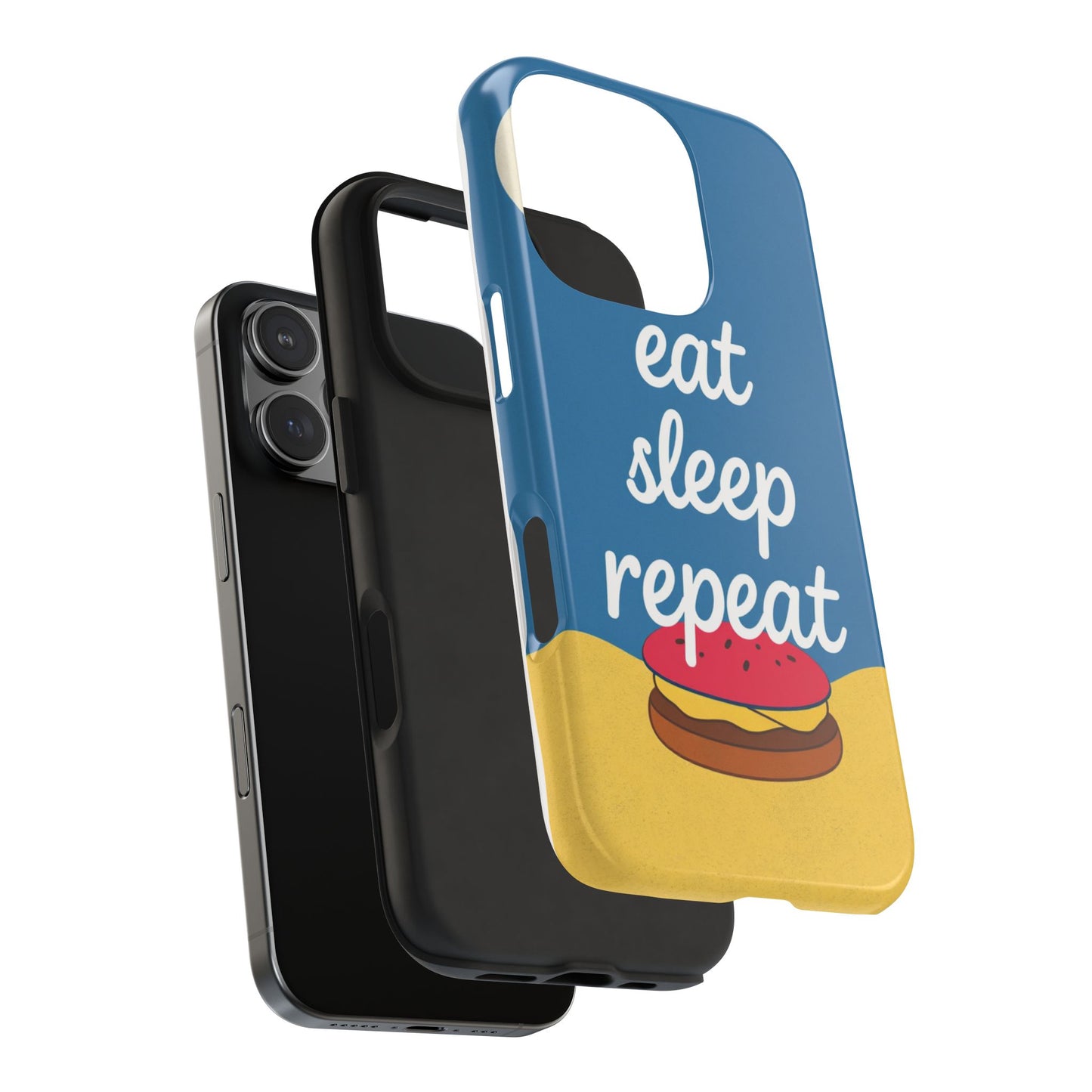 Eat, Sleep, Repeat Phone Case – Fun & Durable Tough Phone Cases for Food Lovers