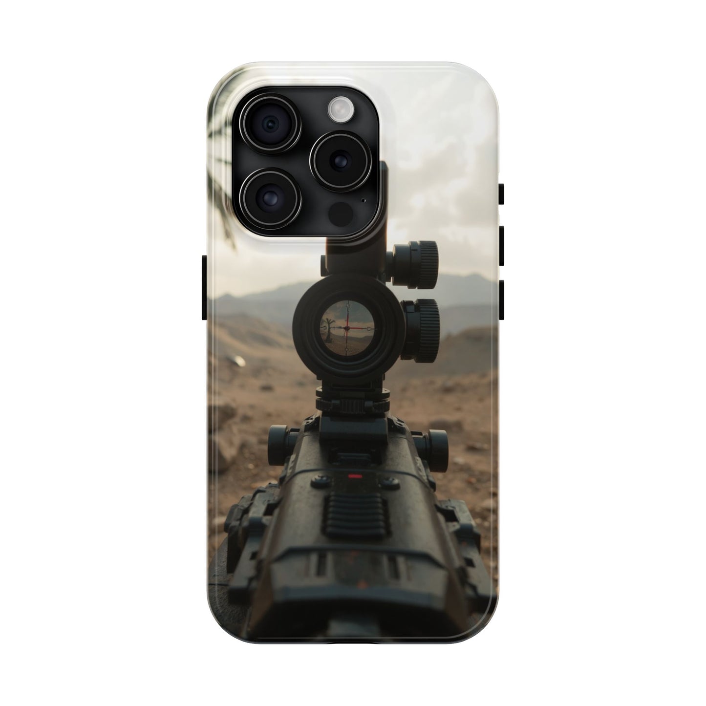Tough Phone Case with Sniper Scope Design - Durable & Stylish Protection for Outdoors Enthusiasts