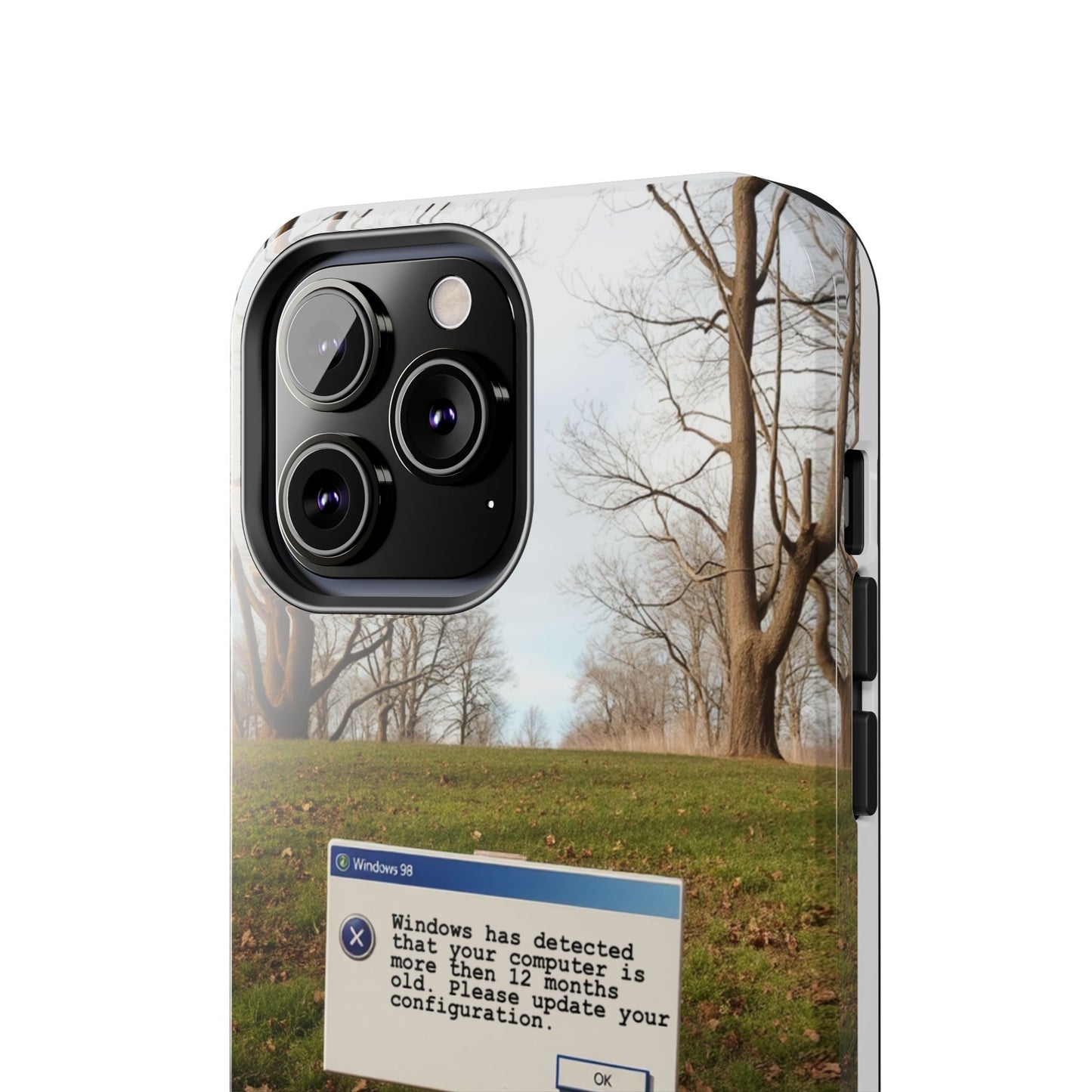 Durable Phone Case with Windows 98 Error Message Design - Perfect Gift for Tech Lovers