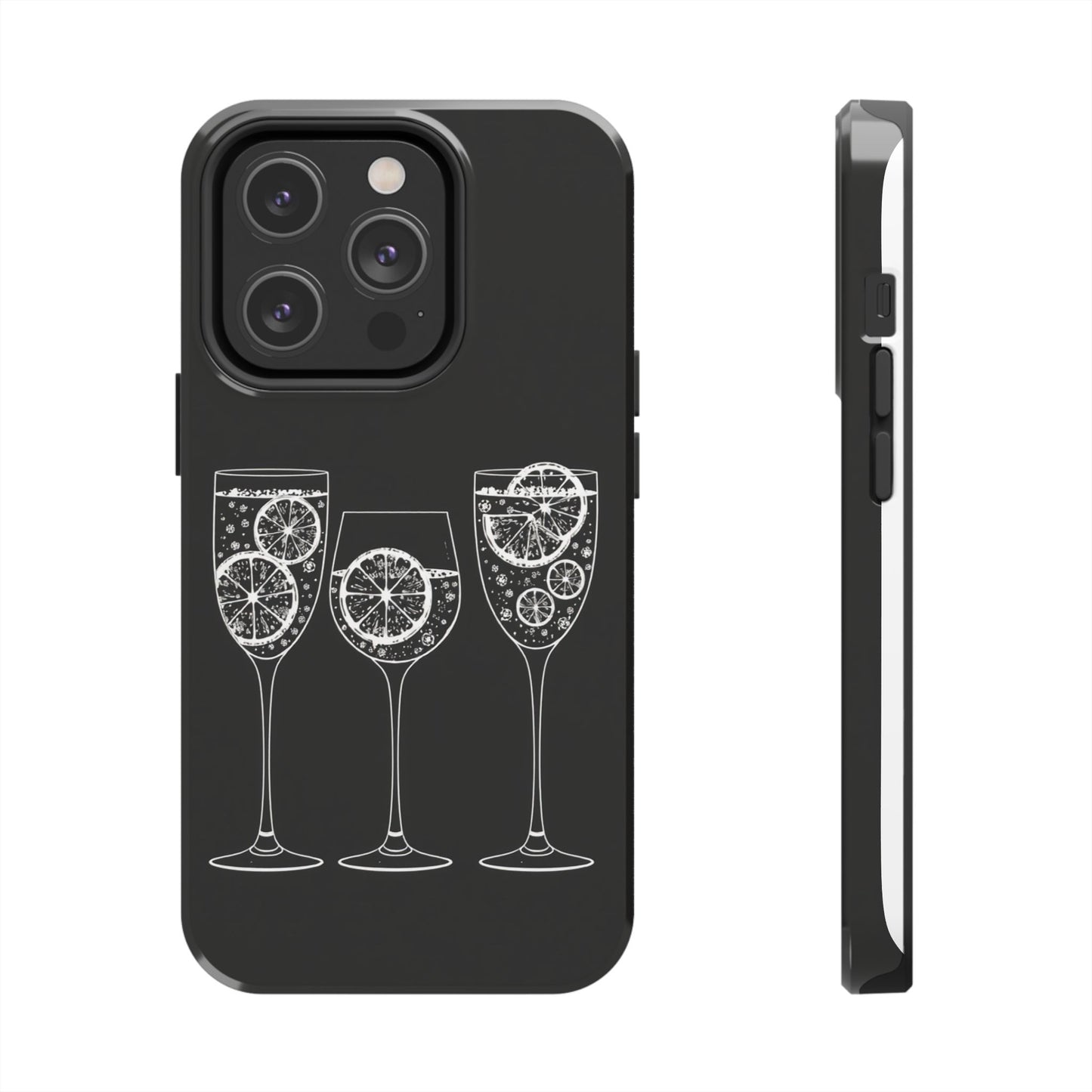 Stylish Tough Phone Cases with Citrus Glass Design, Protective Cases for Parties, Summer Events, and Everyday Use
