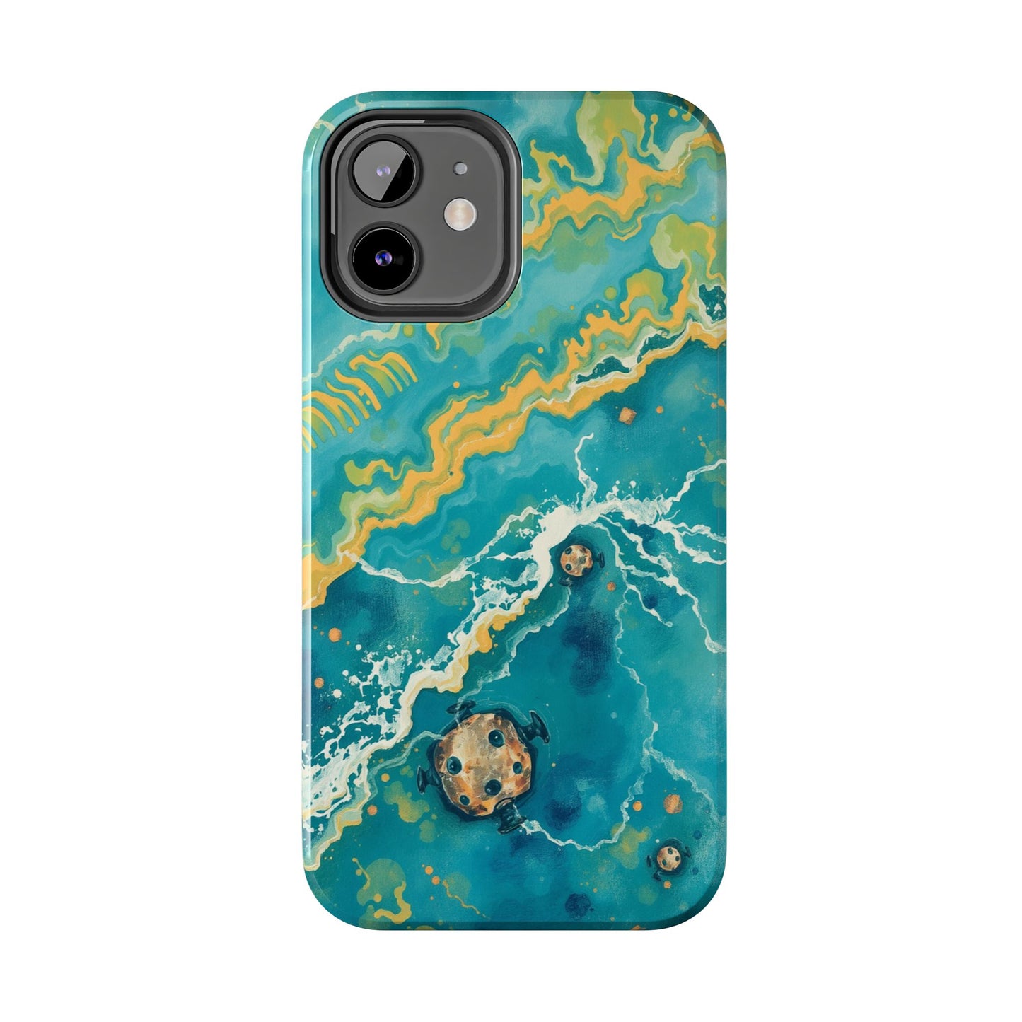 Ocean Wave Tough Phone Case – Durable Protection with Abstract Art Design