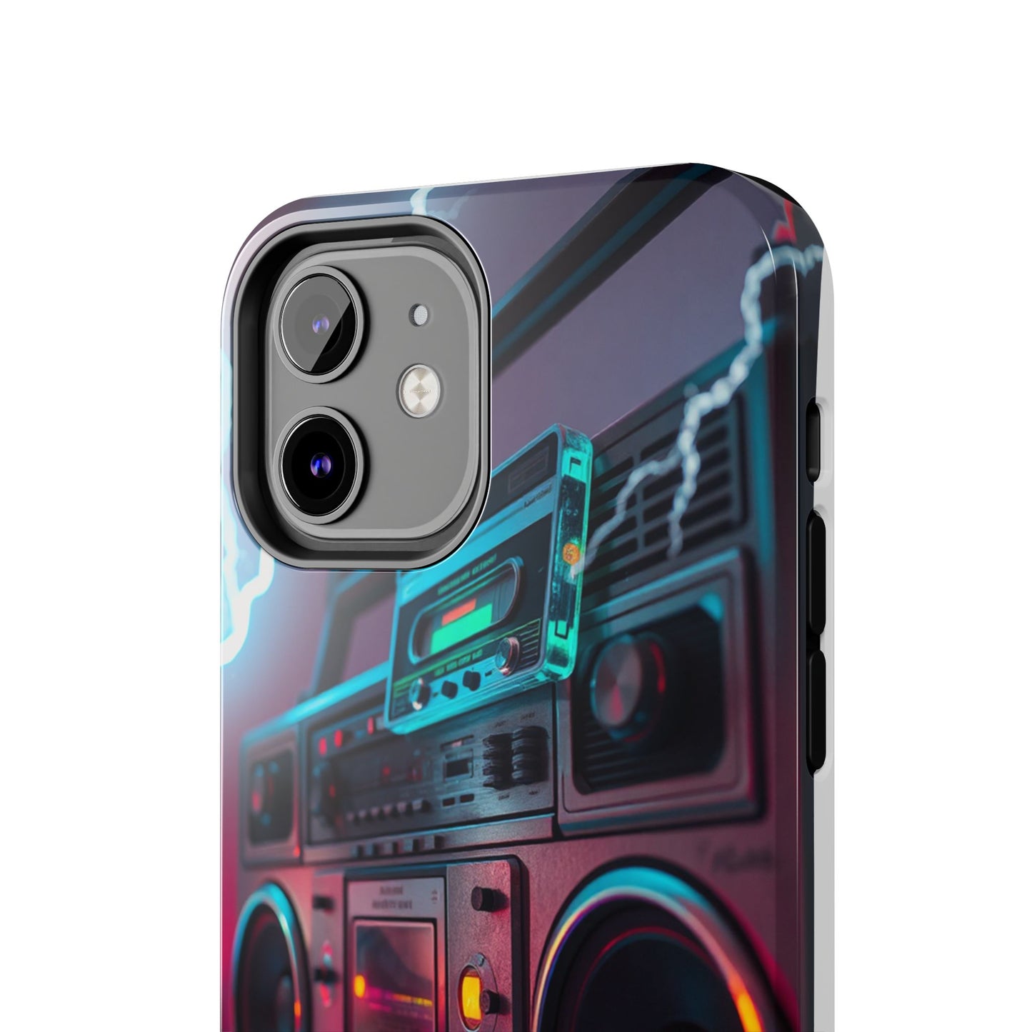 Retro Boombox Tough Phone Case – Vibrant Protection for Music Lovers