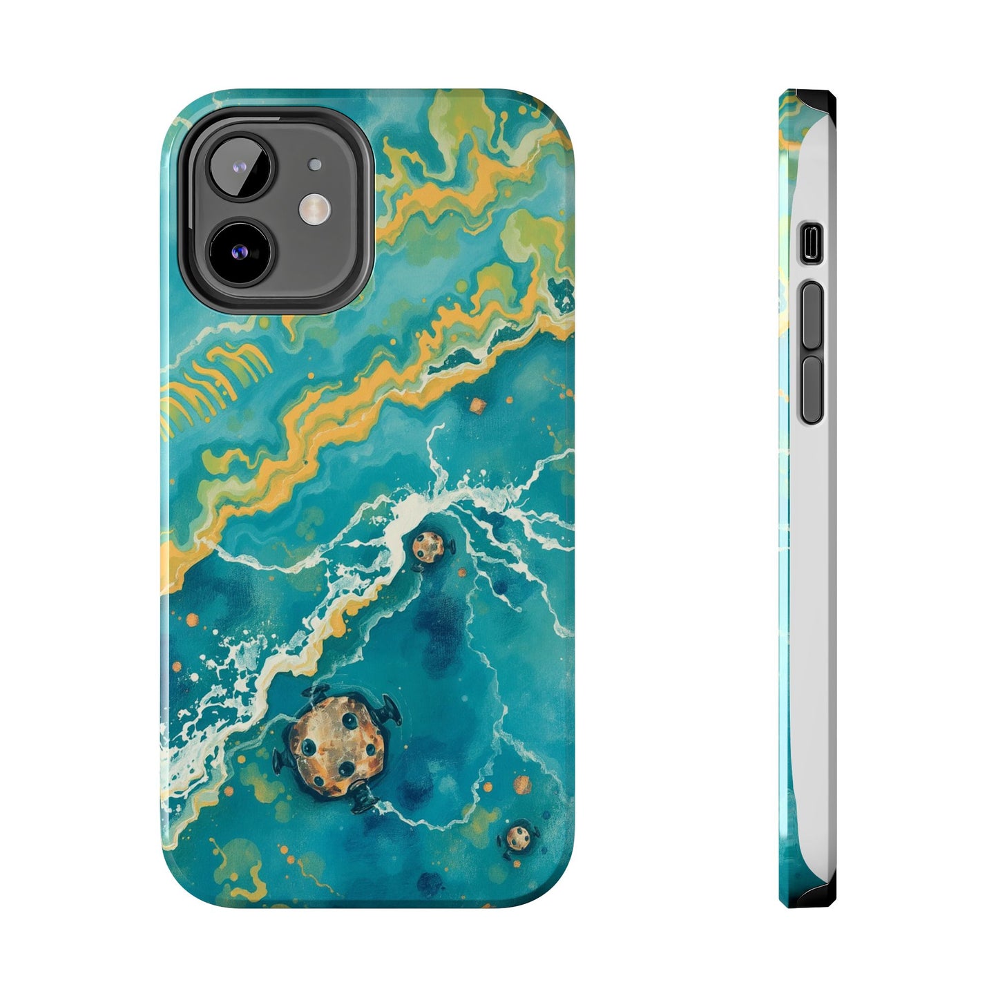 Ocean Wave Tough Phone Case – Durable Protection with Abstract Art Design