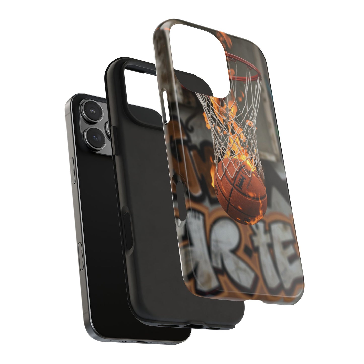 Fire Basketball Tough Phone Case - Durable Sporty Design for Athletes & Fans
