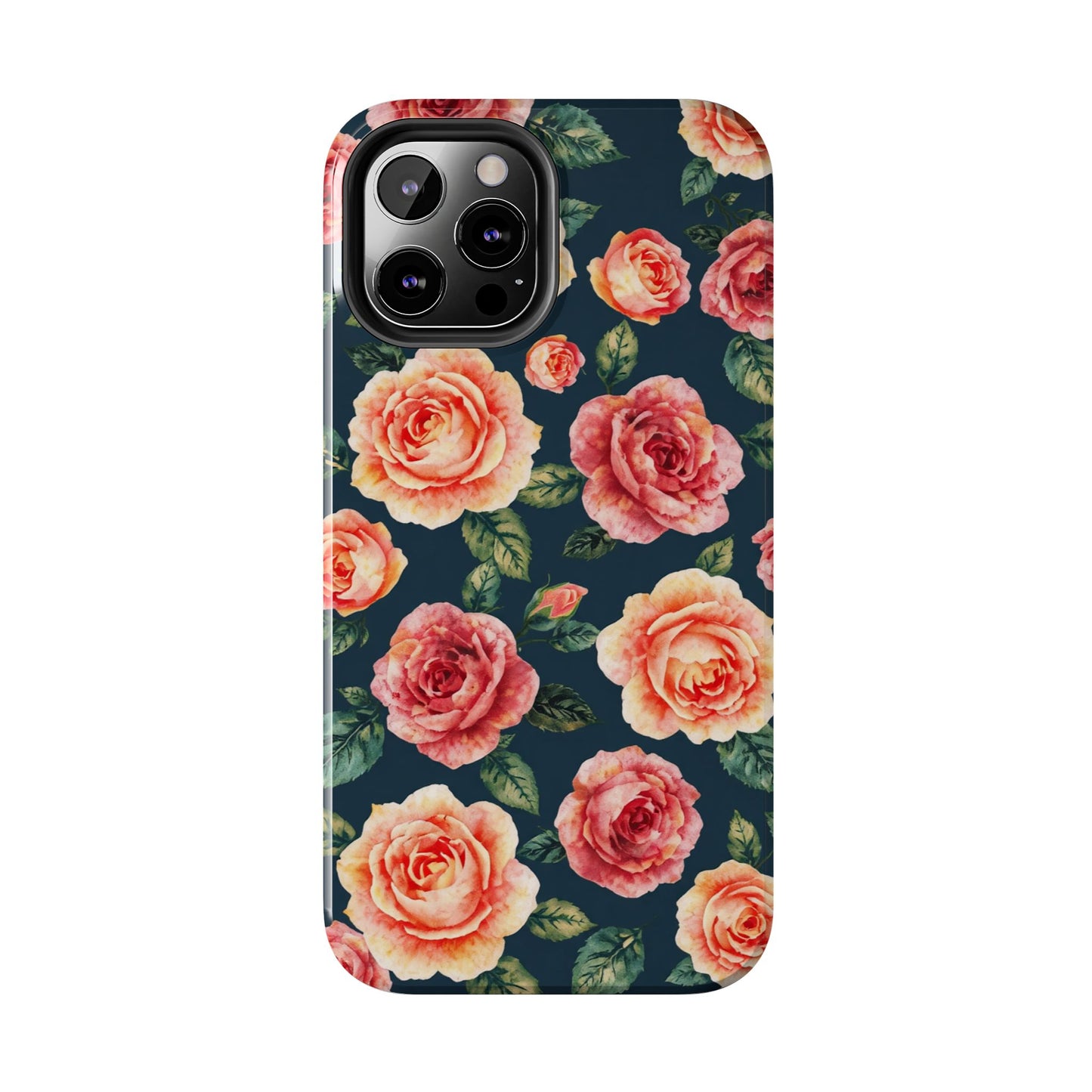 Floral Tough Phone Cases - Durable & Stylish New Age Rose Design - for iPhone