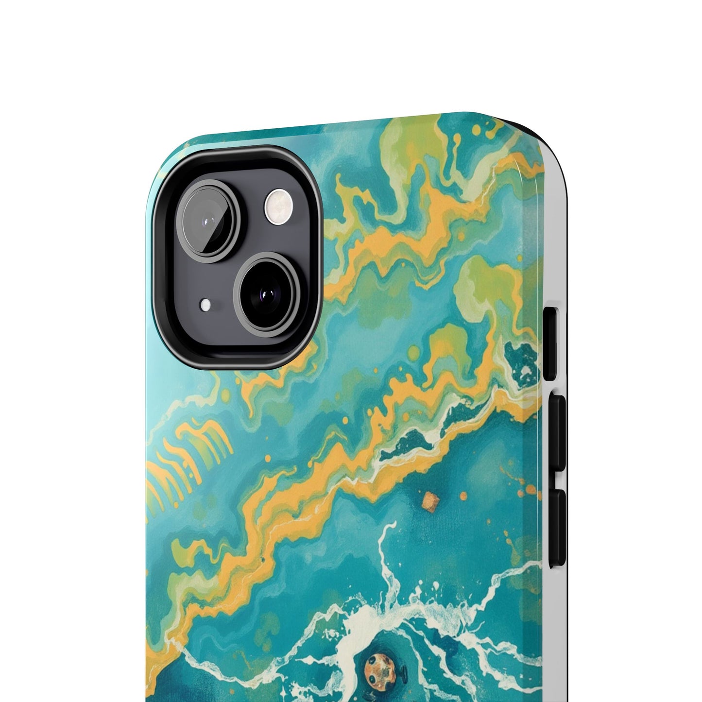 Ocean Wave Tough Phone Case – Durable Protection with Abstract Art Design