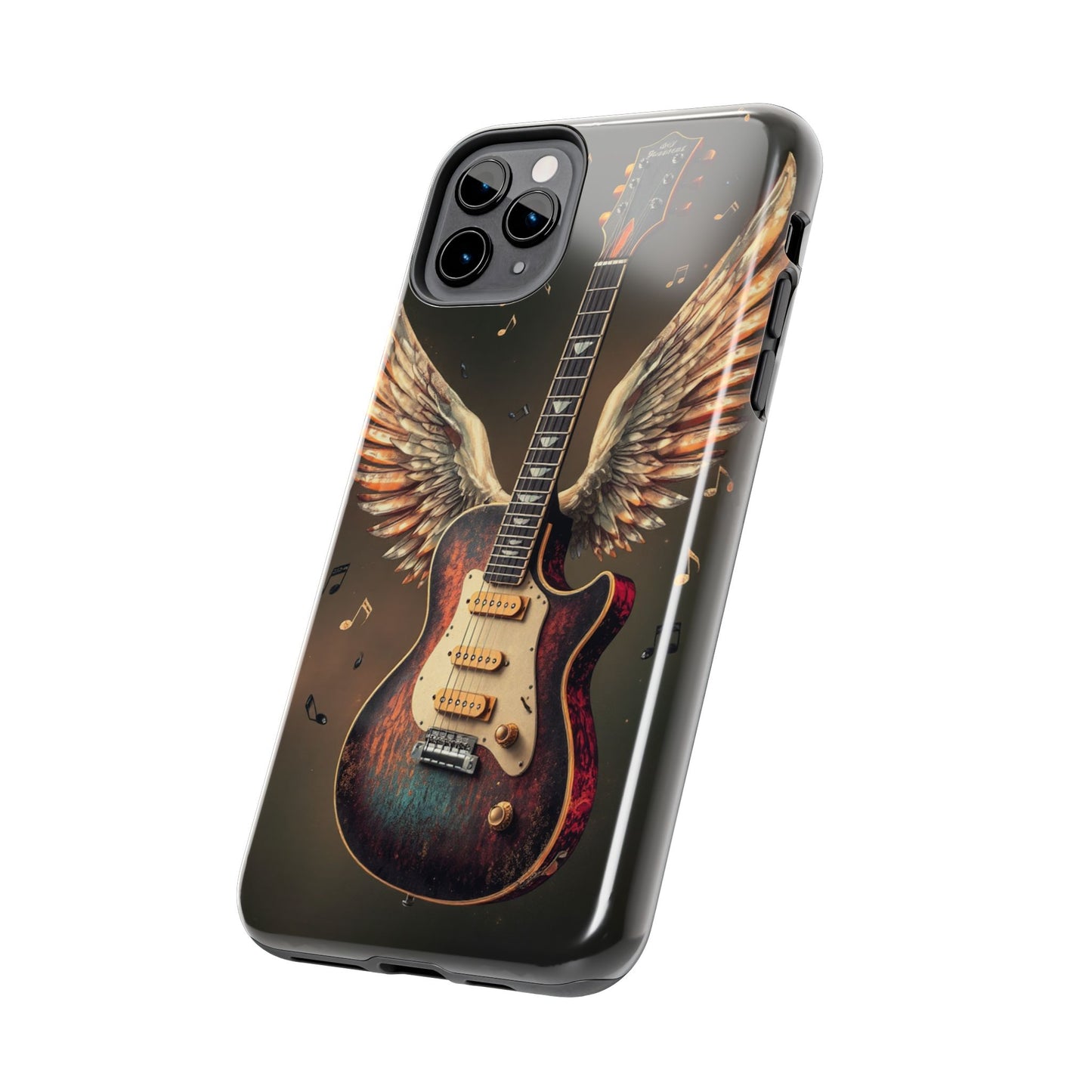 Inspirational Guitar Wing Phone Case - Tough Protection for Music Lovers