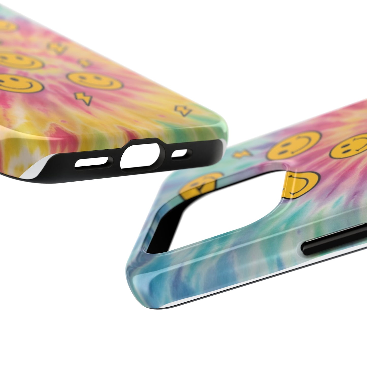 Colorful Smiley Lightning Tough Phone Case - Fun & Durable