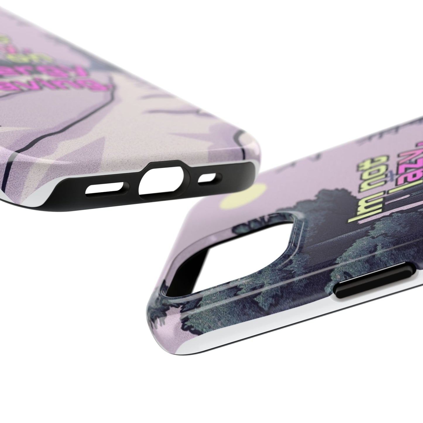 Humorous Tough Phone Case – "I'm Not Lazy, I'm On Energy Saving"