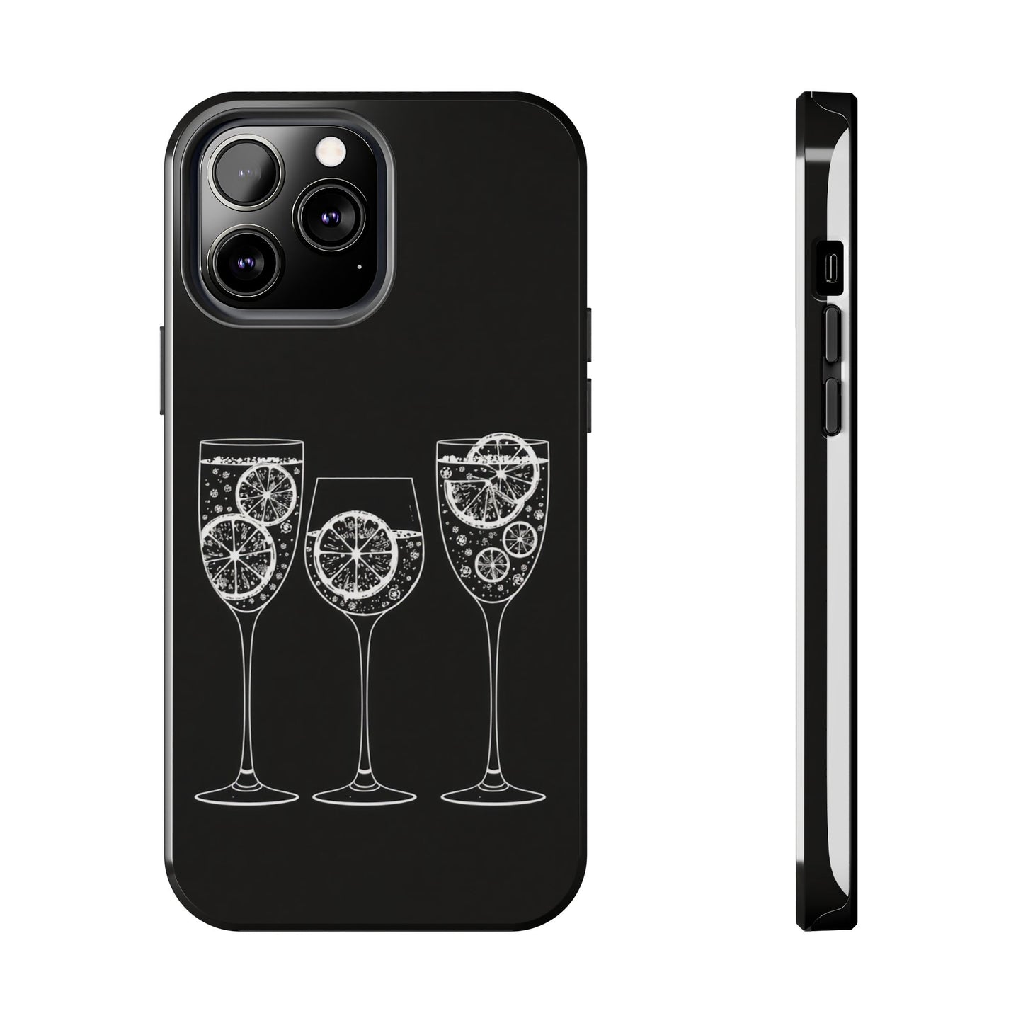 Stylish Tough Phone Cases with Citrus Glass Design, Protective Cases for Parties, Summer Events, and Everyday Use