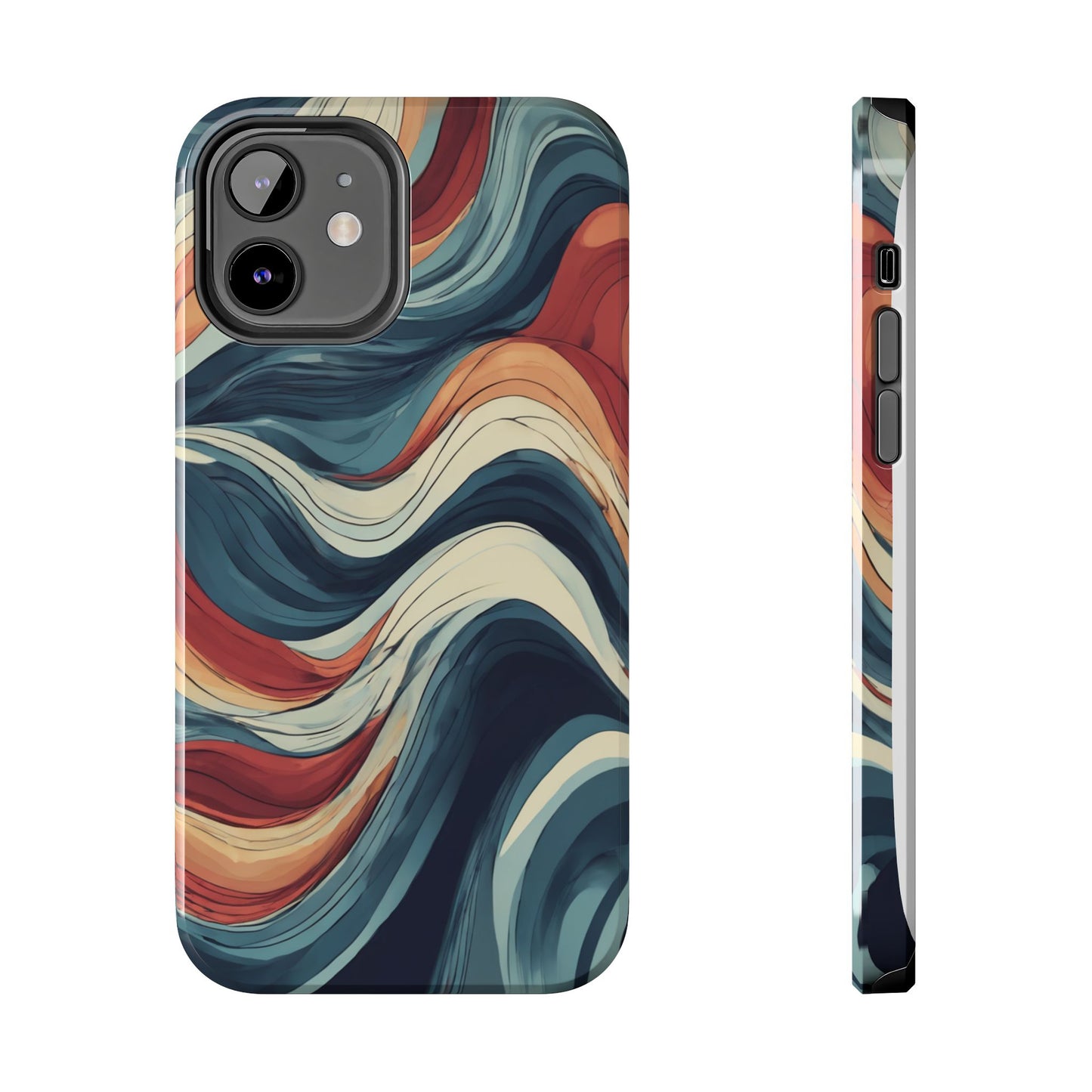 Abstract Wave Tough Phone Case | Stylish Protection for Daily Use - for iPhone