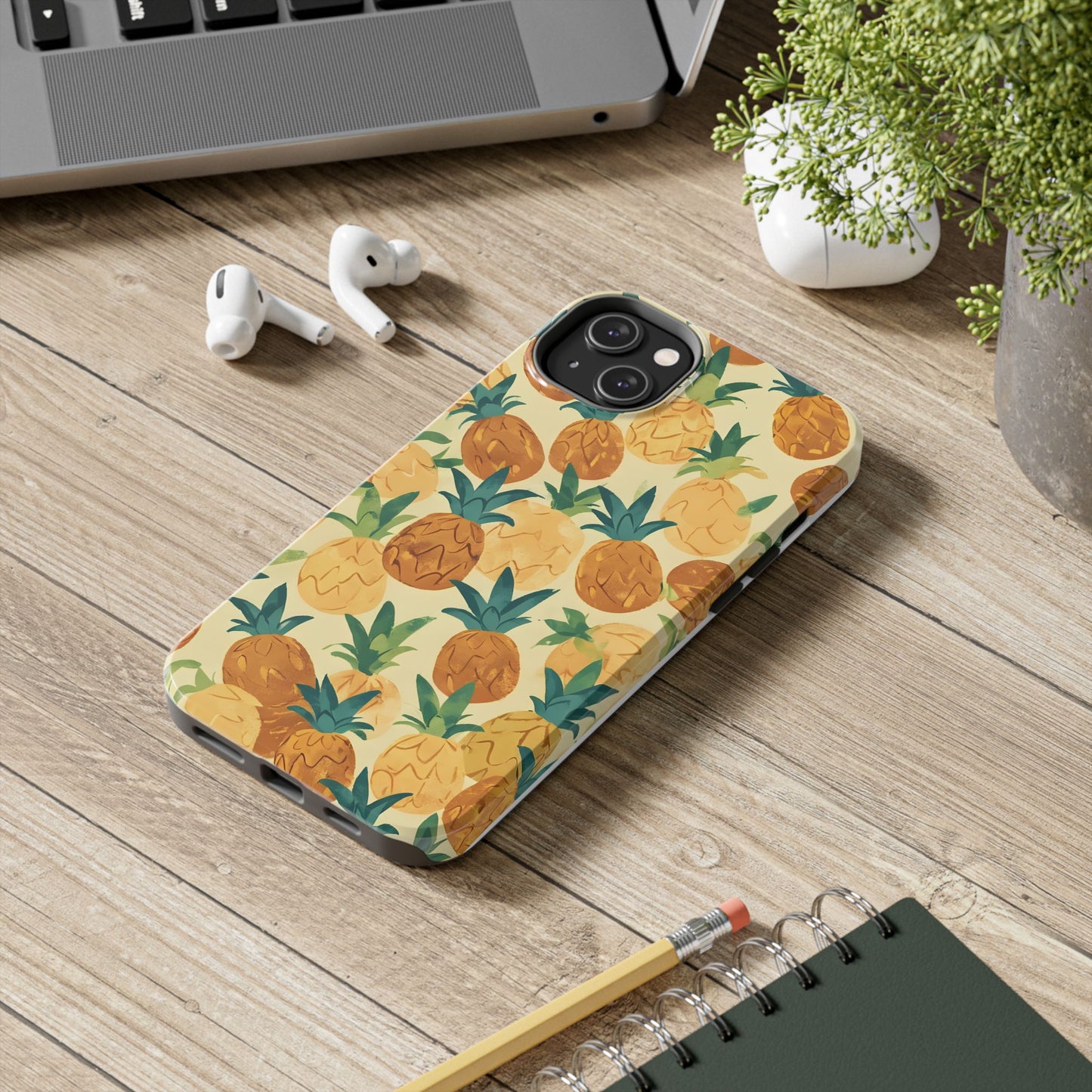 Pineapple Paradise Tough Phone Case - Durable and Stylish for Summer Vibes - for iPhone