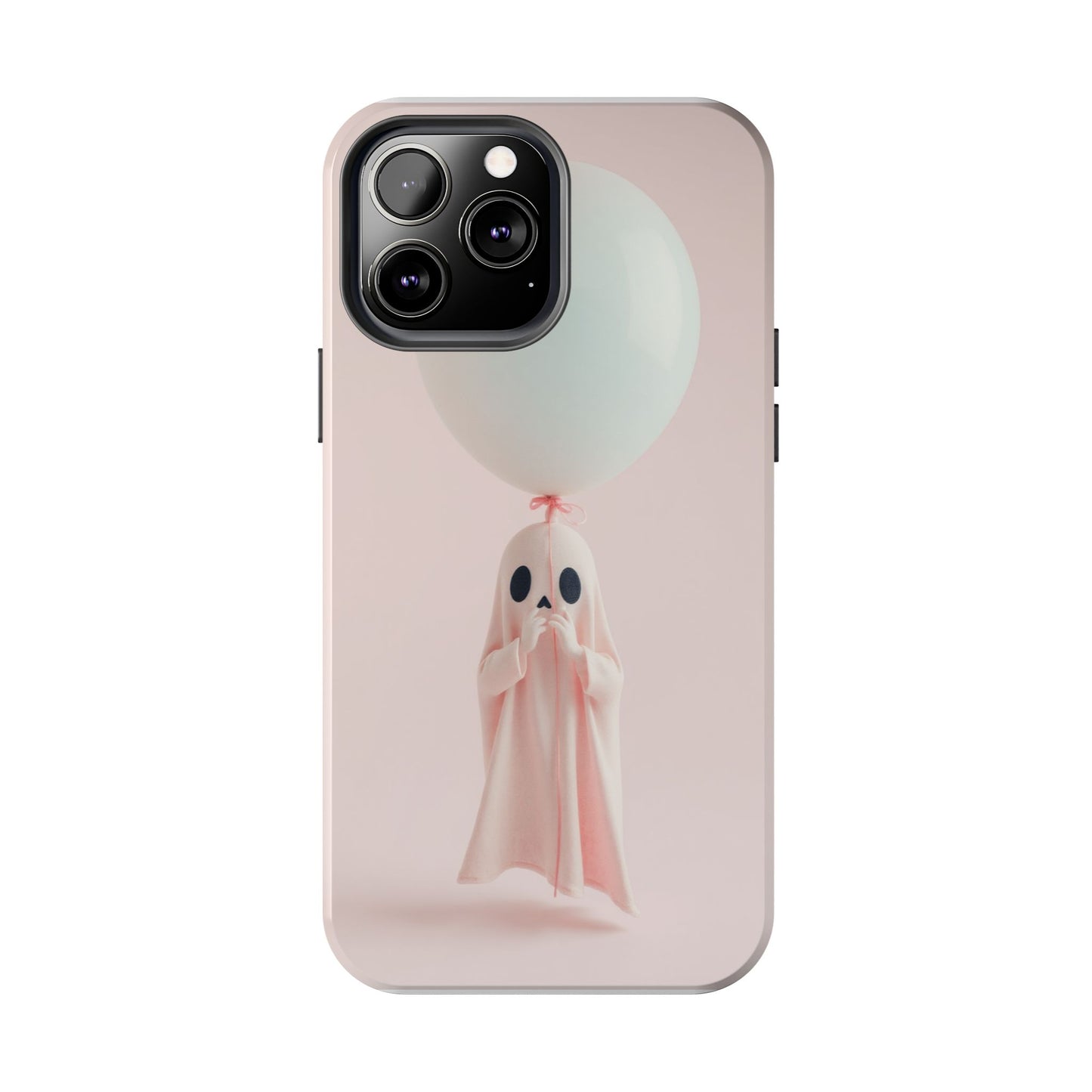 Cute Ghost Phone Case with Balloon - Tough Protection for Spooky Vibes
