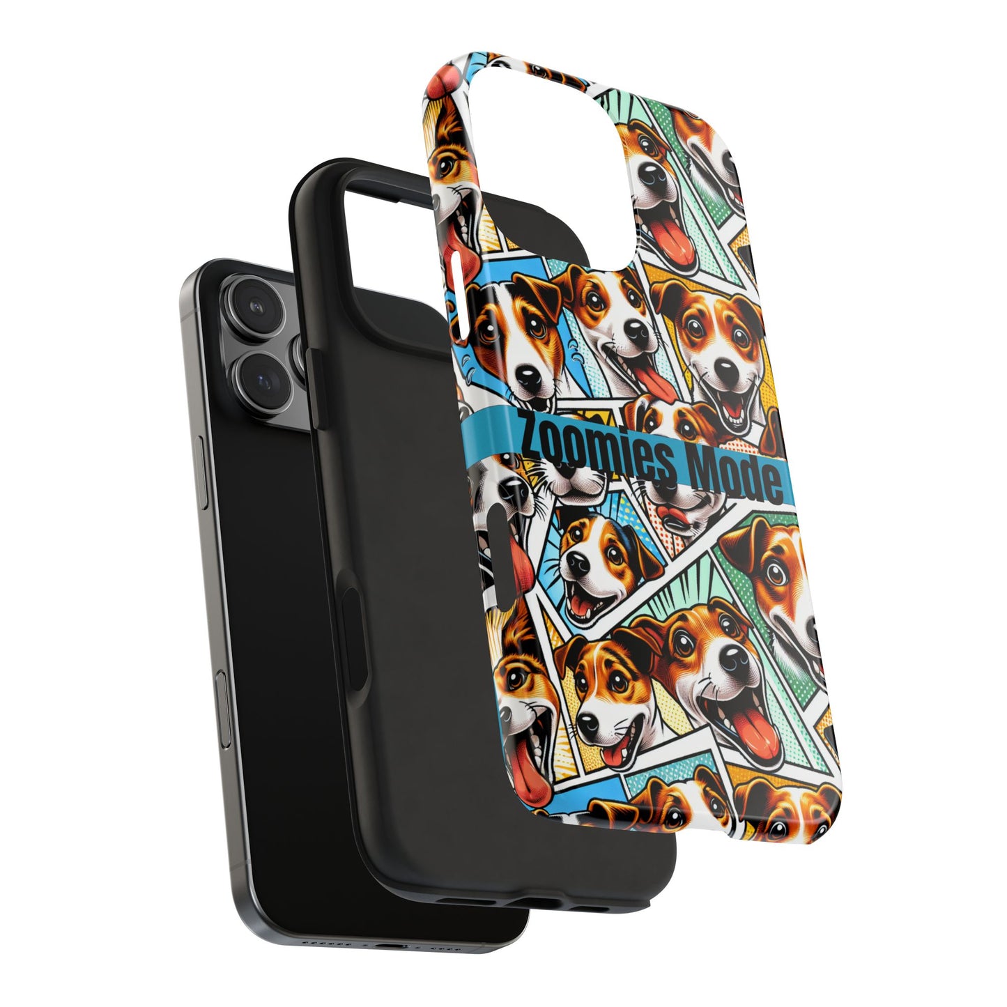 Zoomies Mode Jack Russell Tough Phone Case - Fun Dog Design Case for iPhone