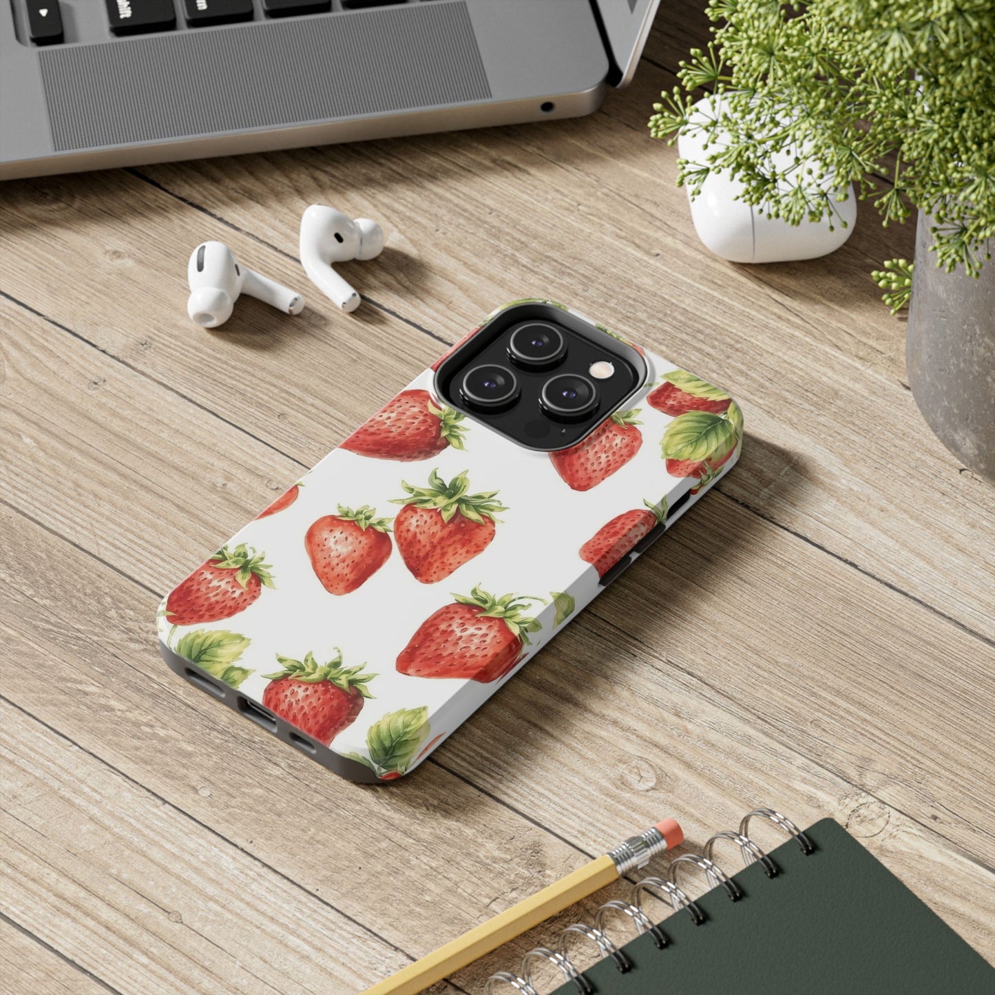 Strawberry Tough Phone Case - Durable Protection with a Fresh Design - for iPhone