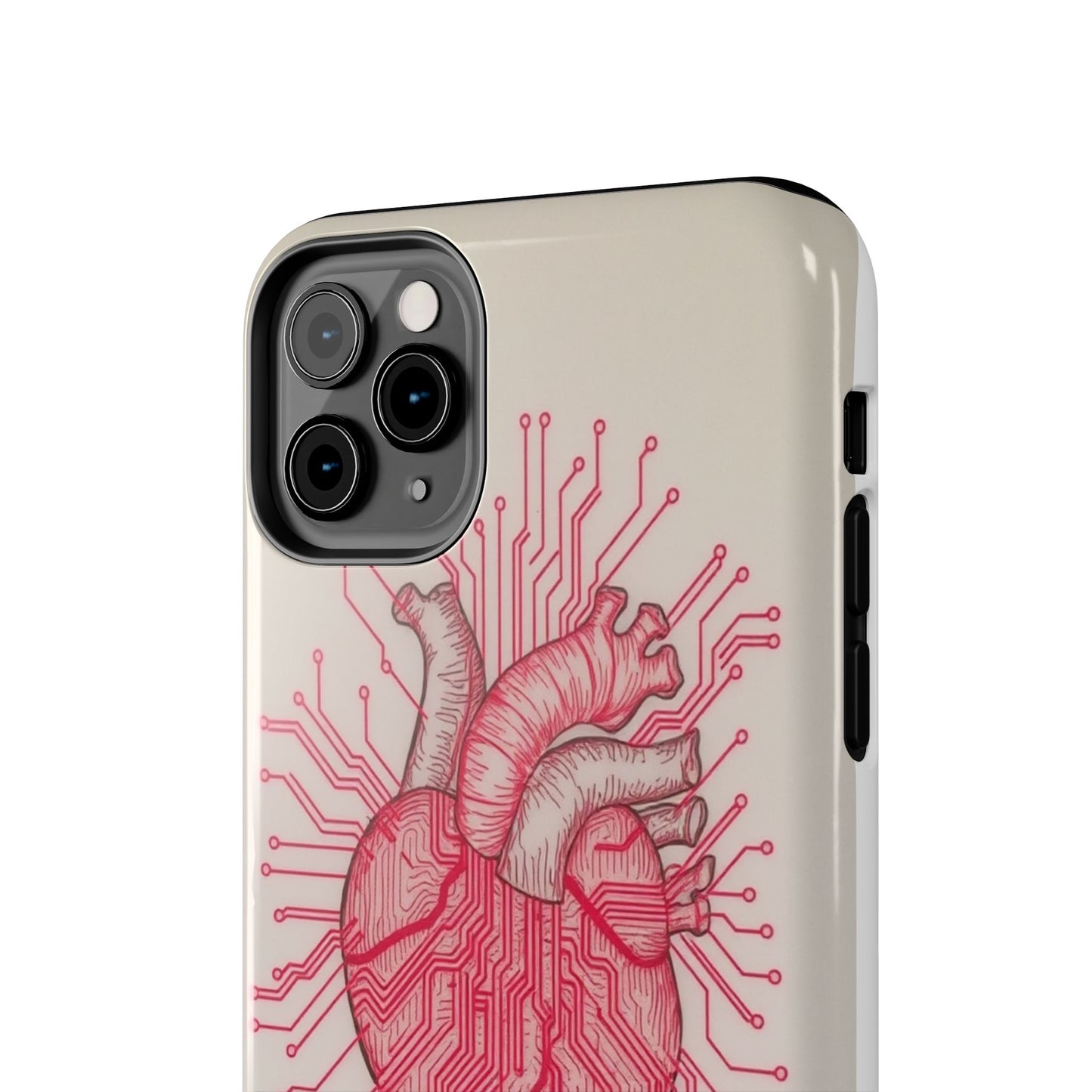 Heart Circuit Tough Phone Case – Unique Tech-Inspired Design for Tech Lovers