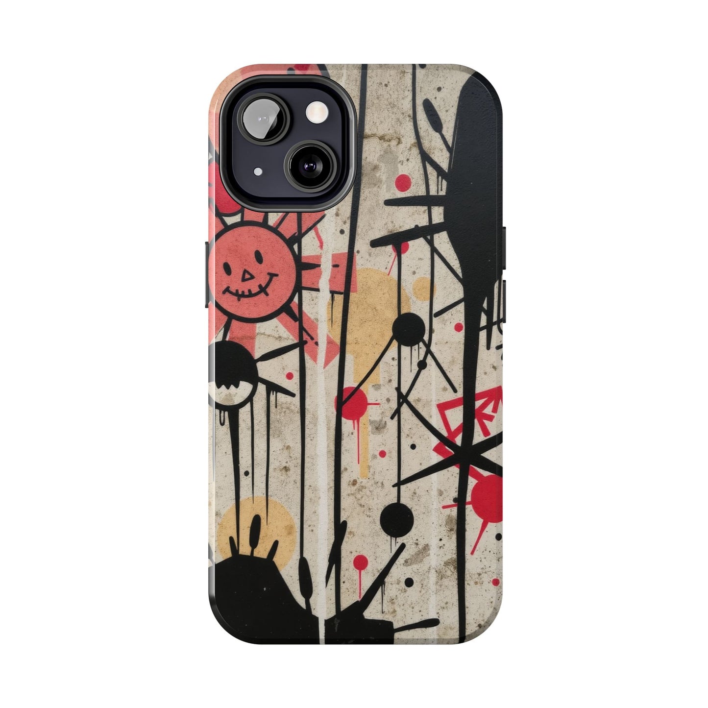 Artistic Tough Phone Case - Abstract Fun Grafitti Design for Protective Style - for iPhone