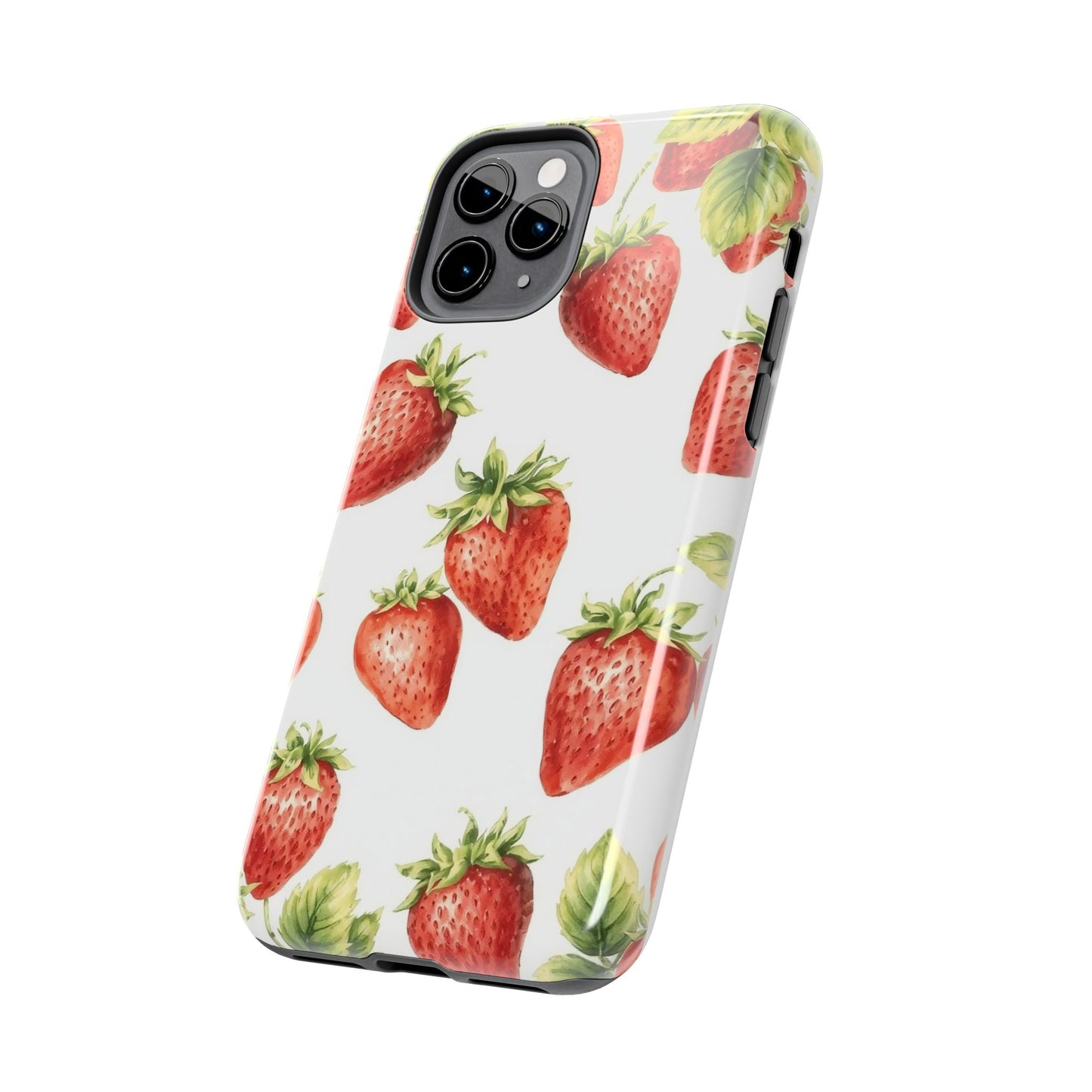Strawberry Tough Phone Case - Durable Protection with a Fresh Design - for iPhone