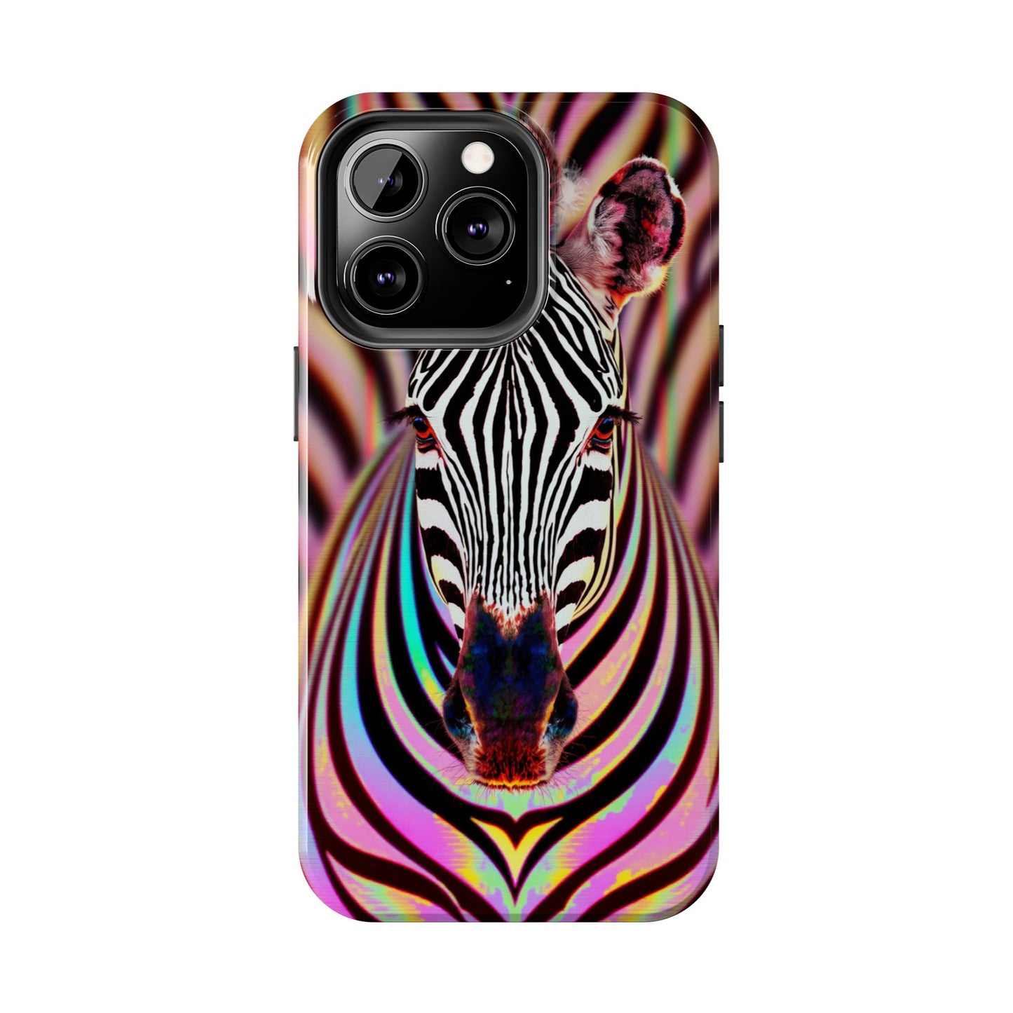 Vibrant Zebra Tough Phone Case - Unique Animal Design for Wild Spirit