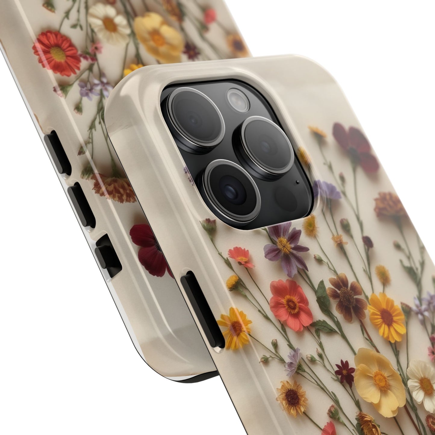 Floral Tough Phone Case - Durable Protection with Nature-Inspired Design