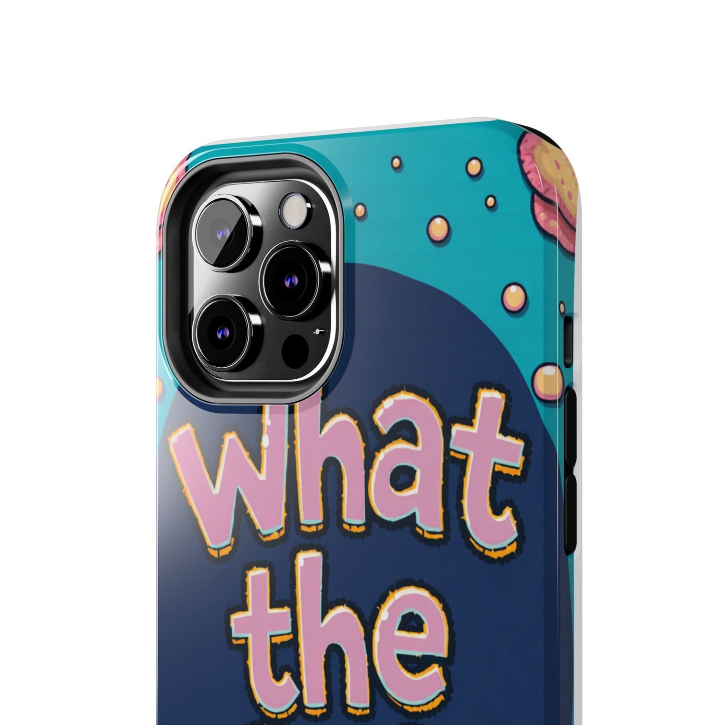 Playful Tough Phone Case - "What the Fish" Design