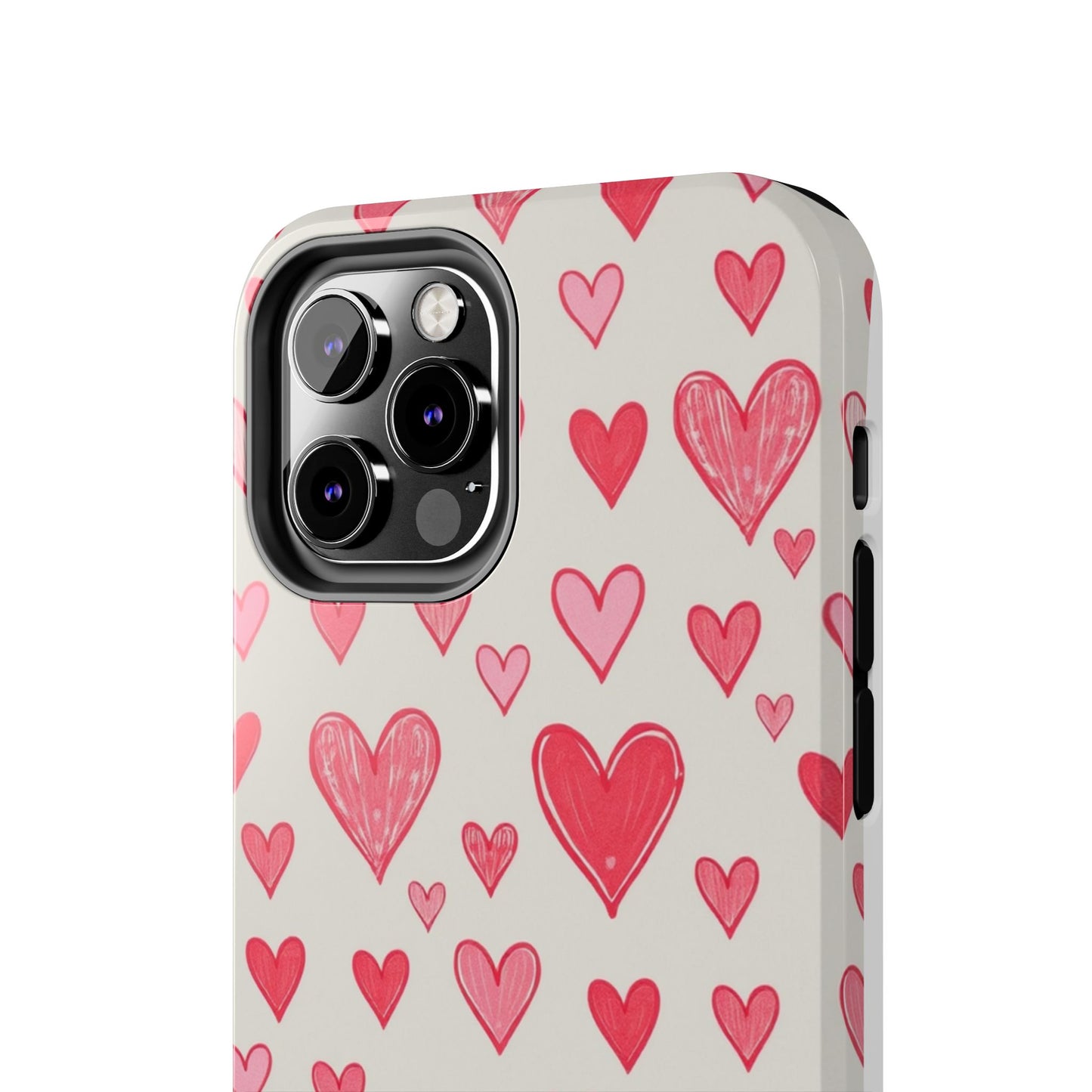 Heart Pattern Tough Phone Case - Cute and Stylish Protection