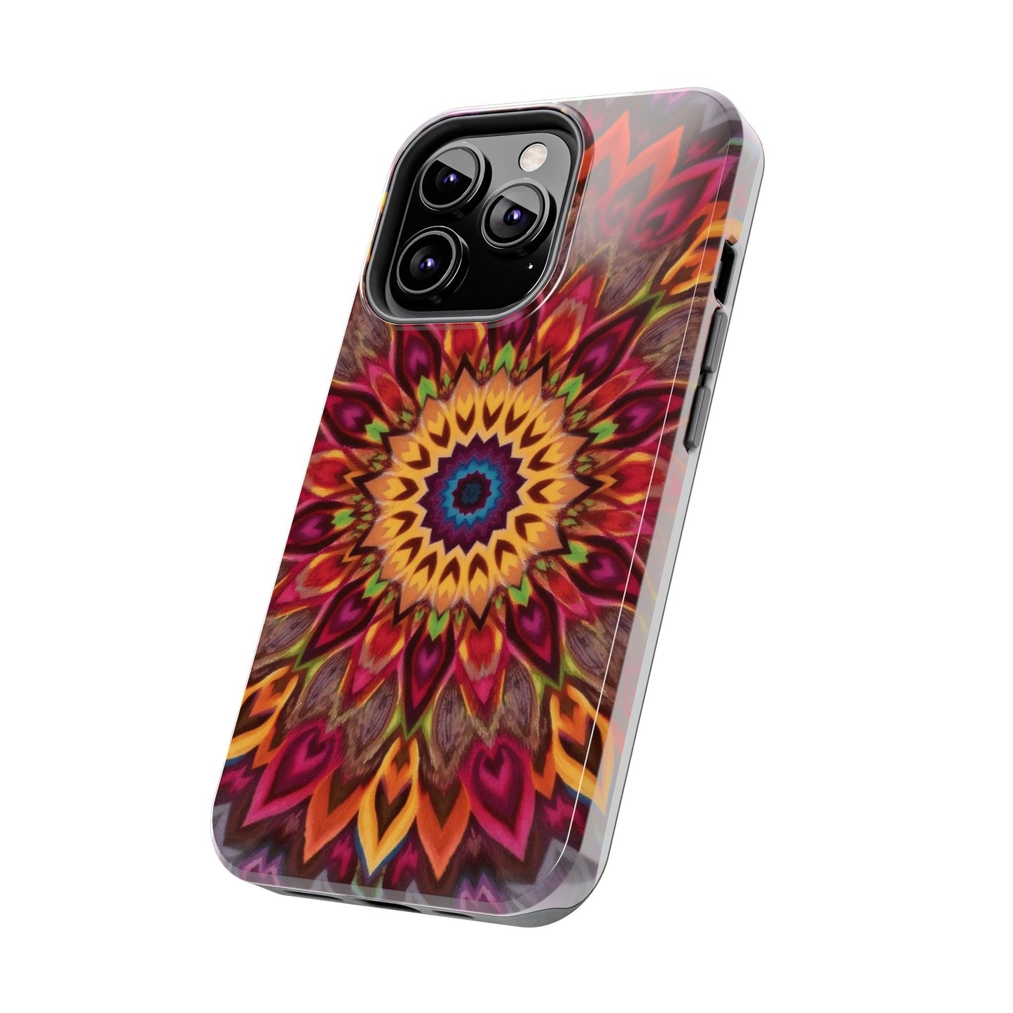 Vibrant Floral Mandala Tough Phone Case | Stylish and Durable Protection - for iPhone