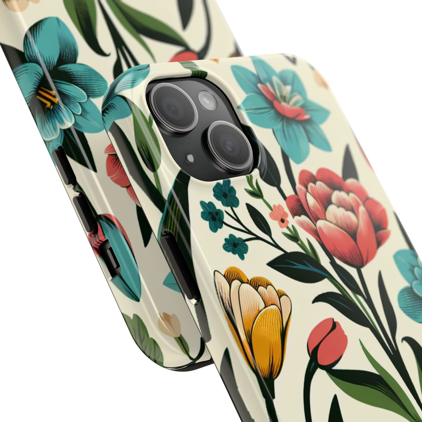 Floral Tough Phone Case - Vibrant Flower Design for Stylish Protection - for iPhone
