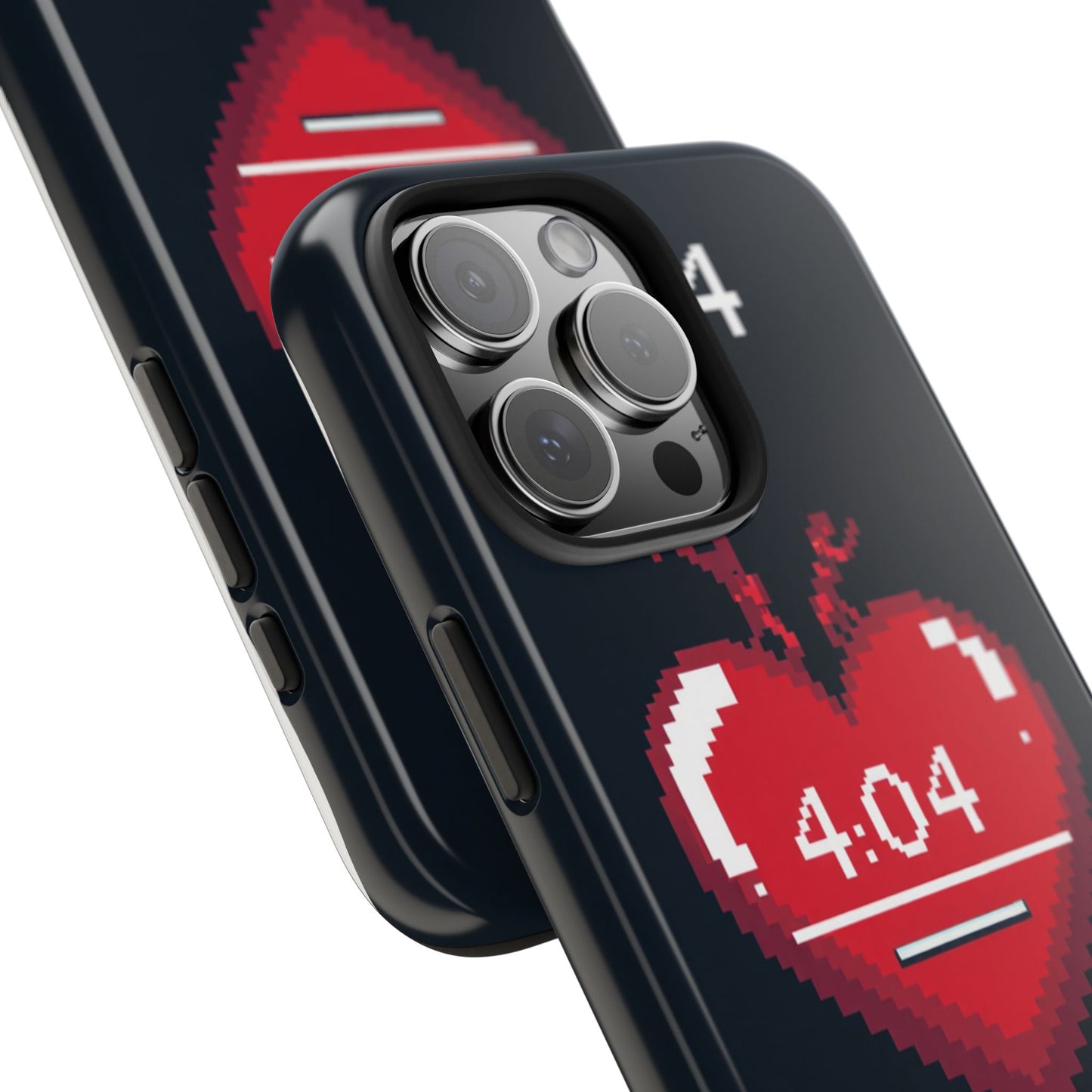 Vintage Pixel Heart Tough Phone Case - "404 Love Not Found" Design