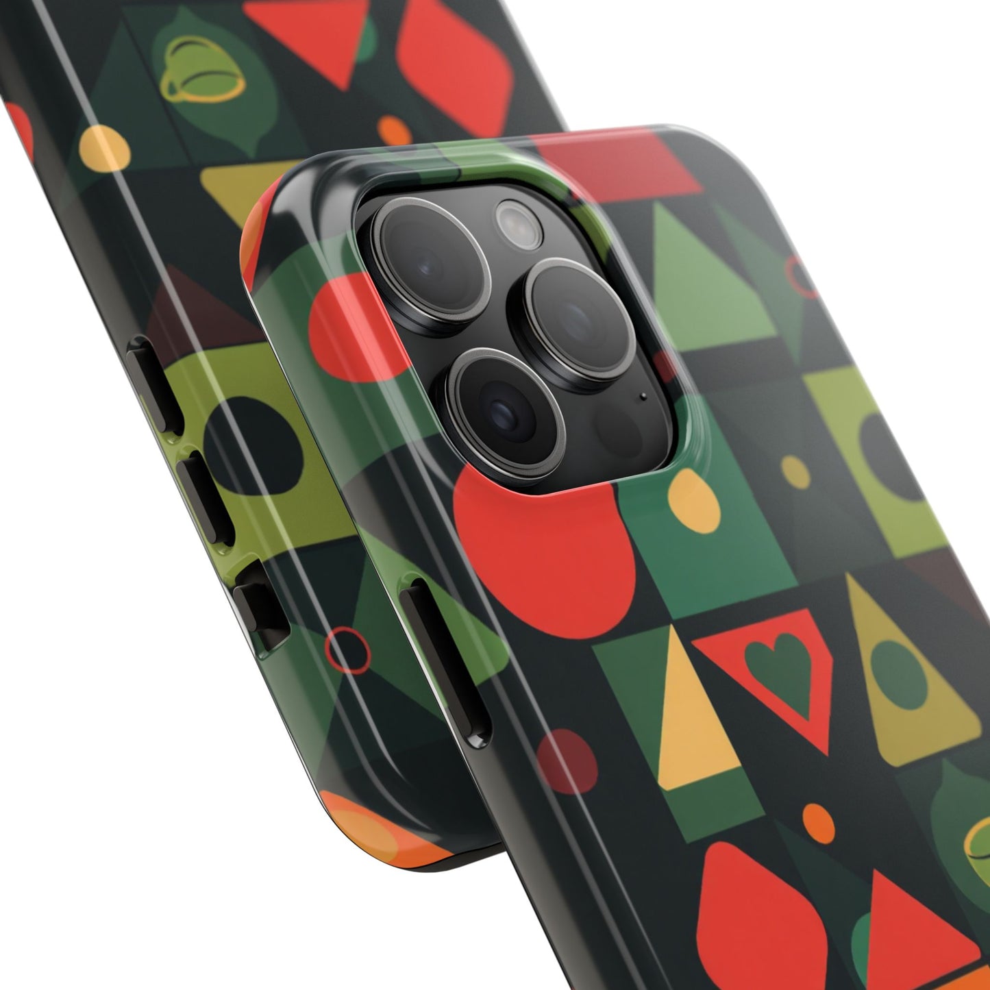 Vibrant Geometric Tough Phone Cases – Stylish Protection for Trendsetters - for iPhone