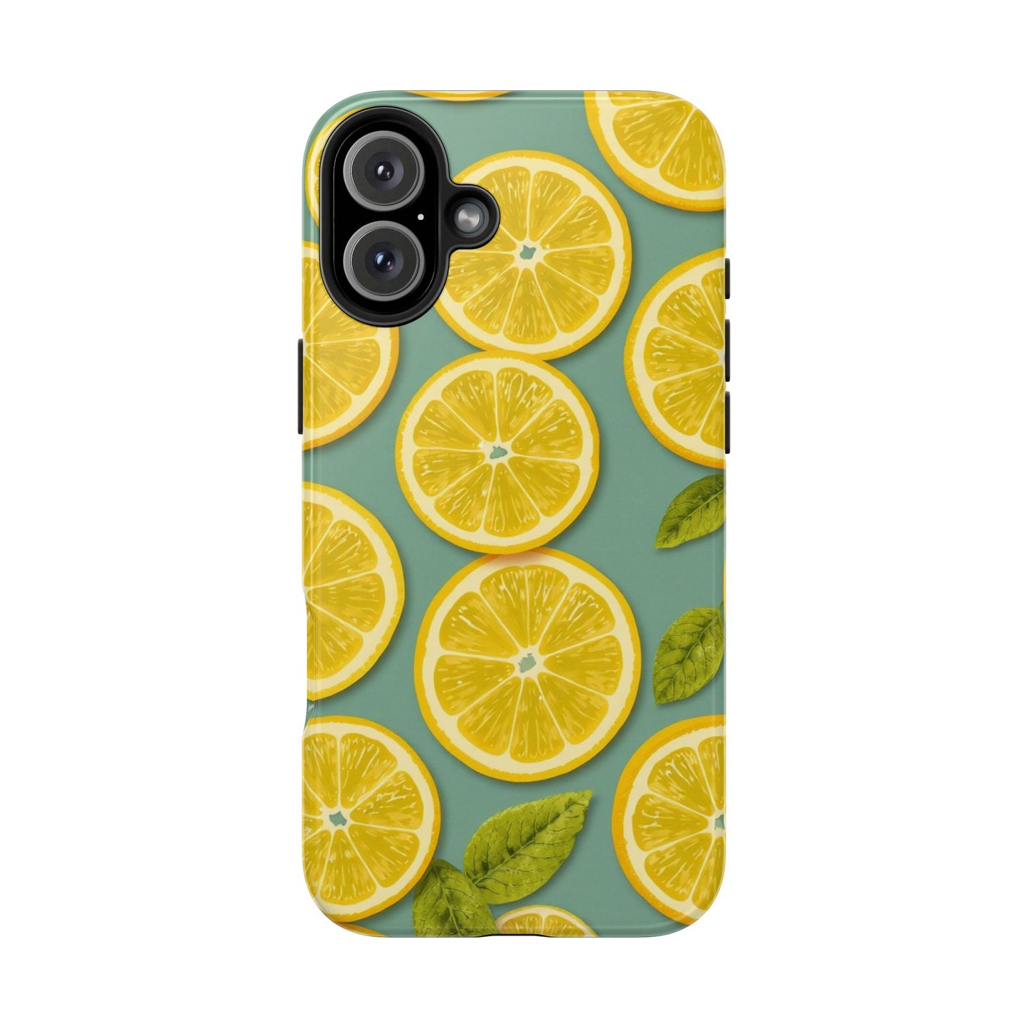 Tough Lemon Pattern Phone Case - Vibrant Citrus Design for Summer Vibes - for iPhone