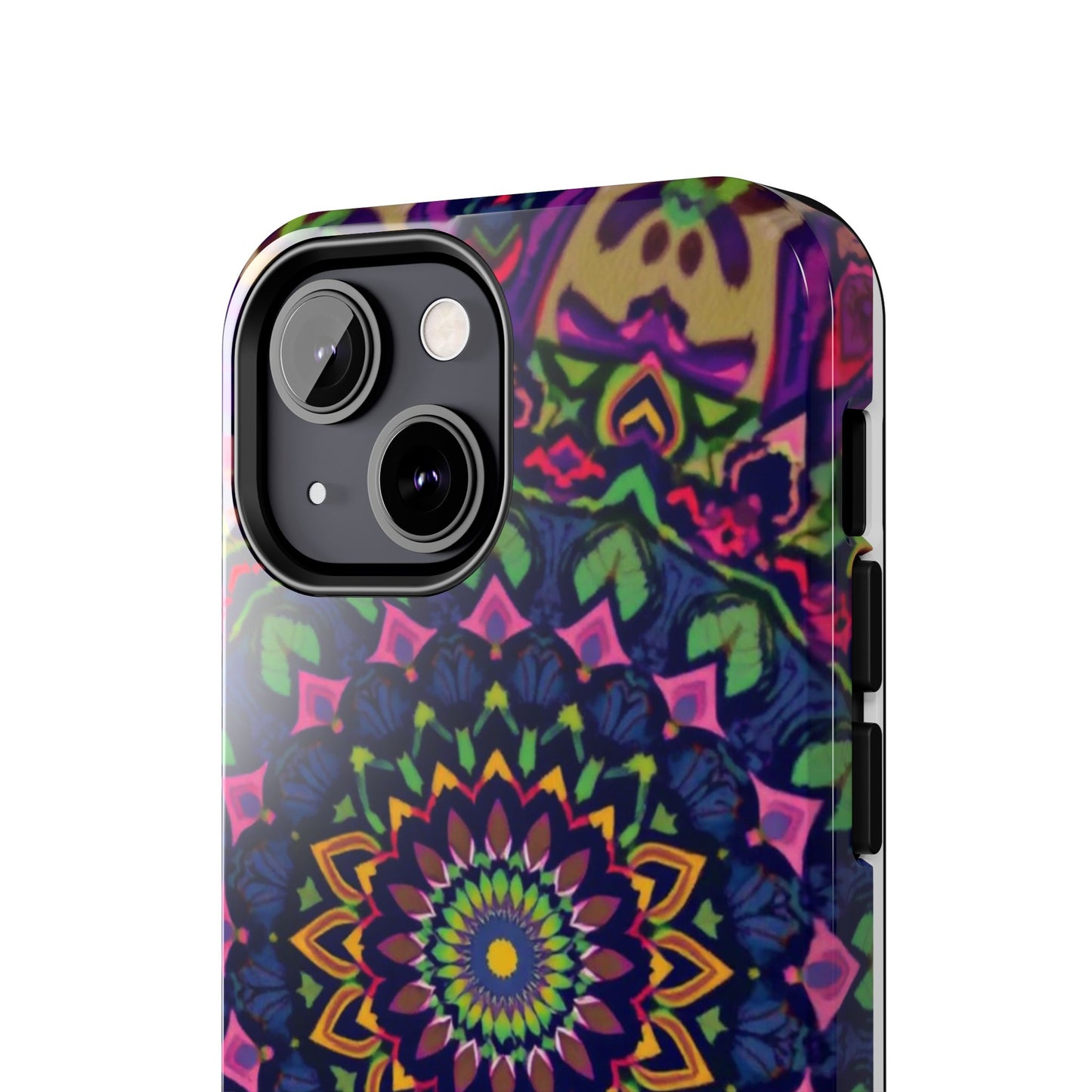 Vibrant Mandala Tough Phone Case - Colorful, Purple Fusion, Durable Protection for Your Device - for iPhone