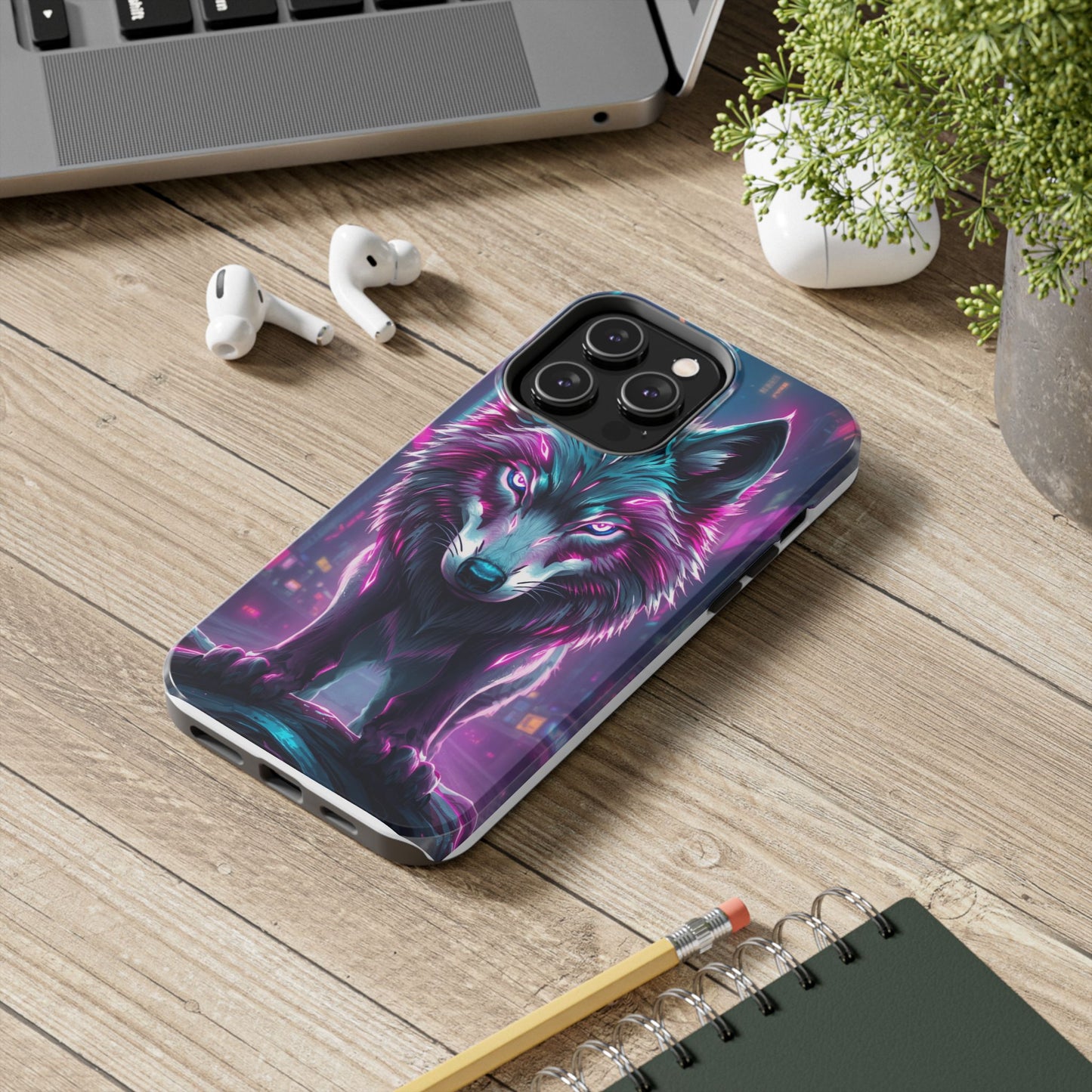 Fierce Wolf Phone Case - Tough & Vibrant Design for Animal Lovers