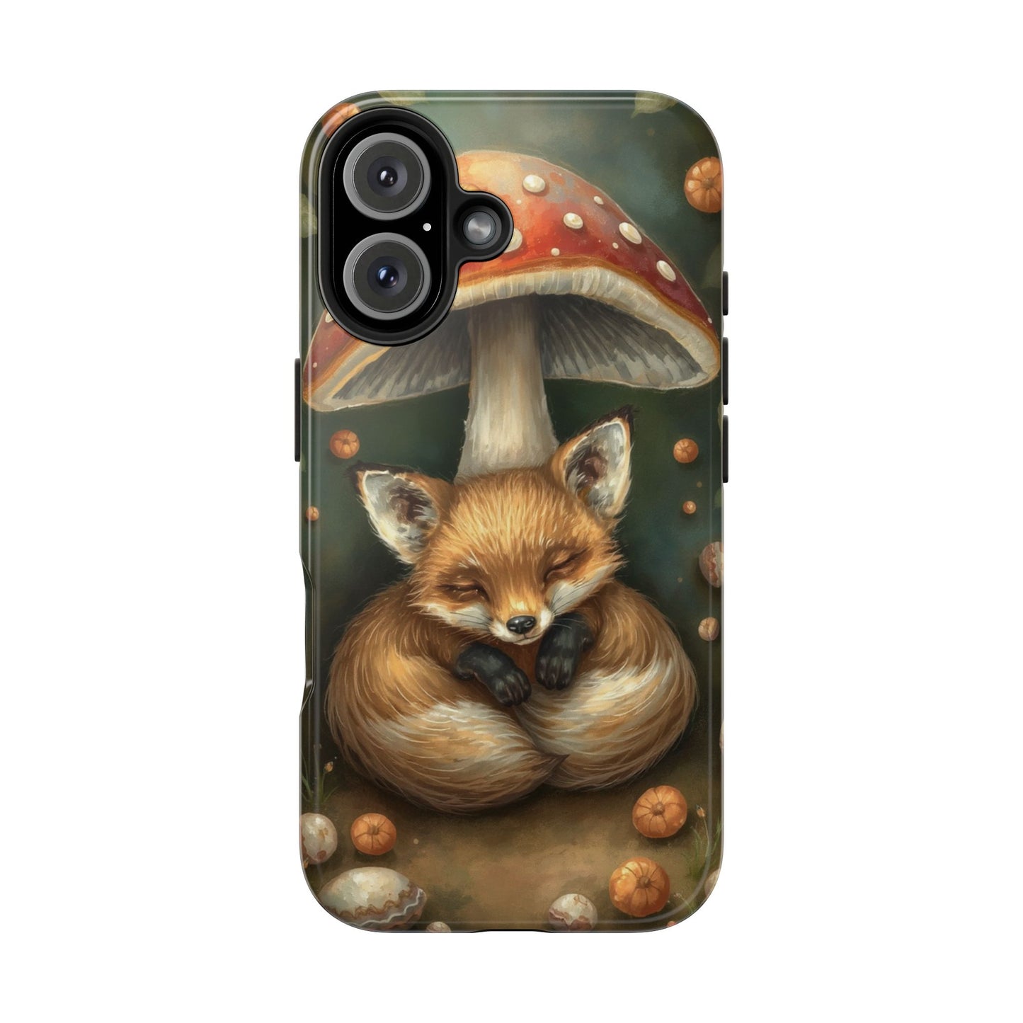 Cute Fox & Mushroom Phone Case - Tough Protective Cover