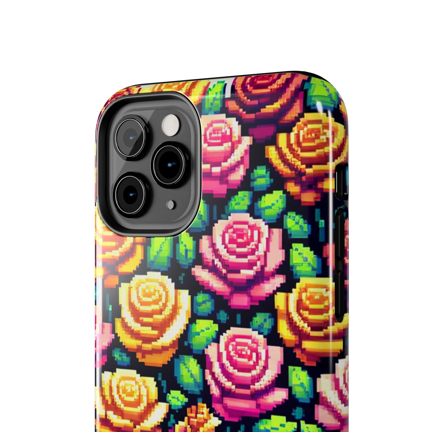 Pixel Art Roses Tough Phone Case - Stylish Protection - for iPhone