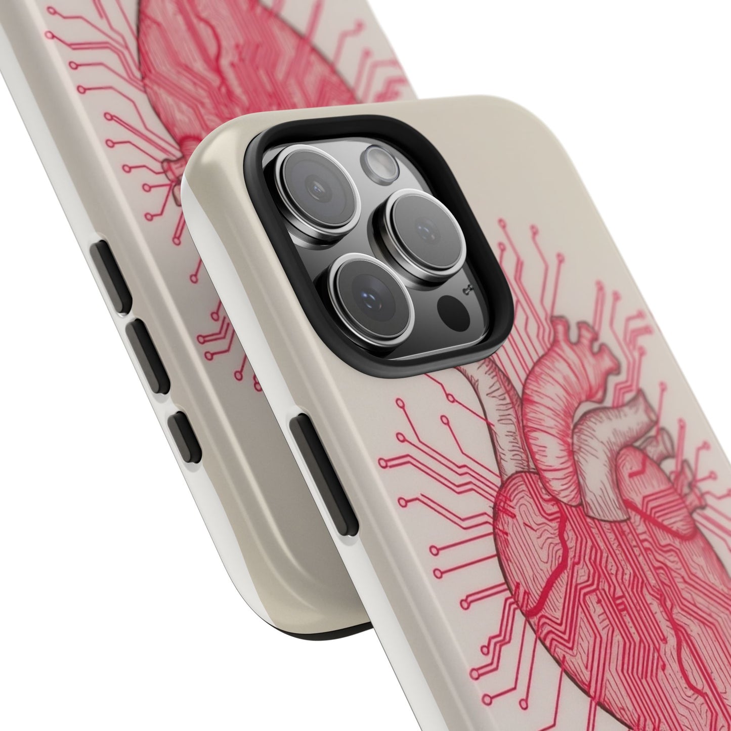 Heart Circuit Tough Phone Case – Unique Tech-Inspired Design for Tech Lovers