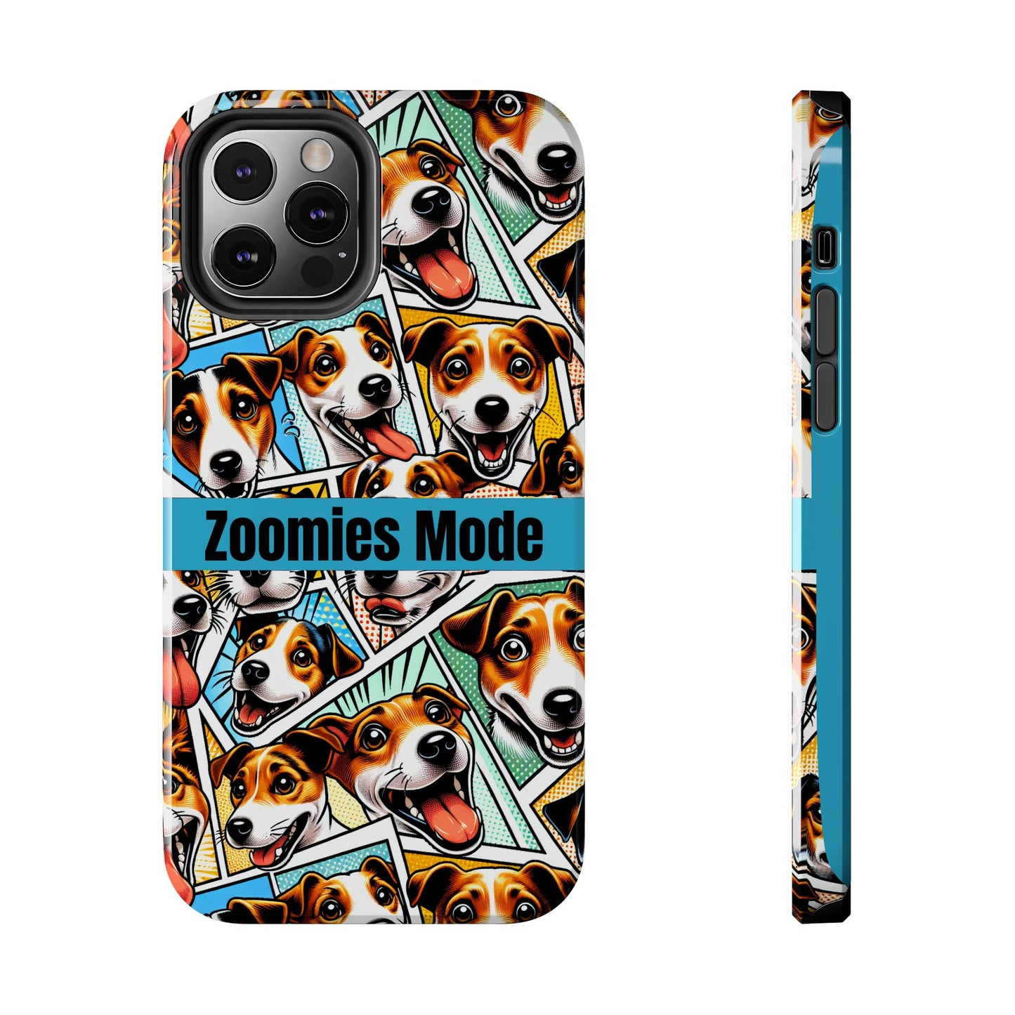 Zoomies Mode Jack Russell Tough Phone Case - Fun Dog Design Case for iPhone