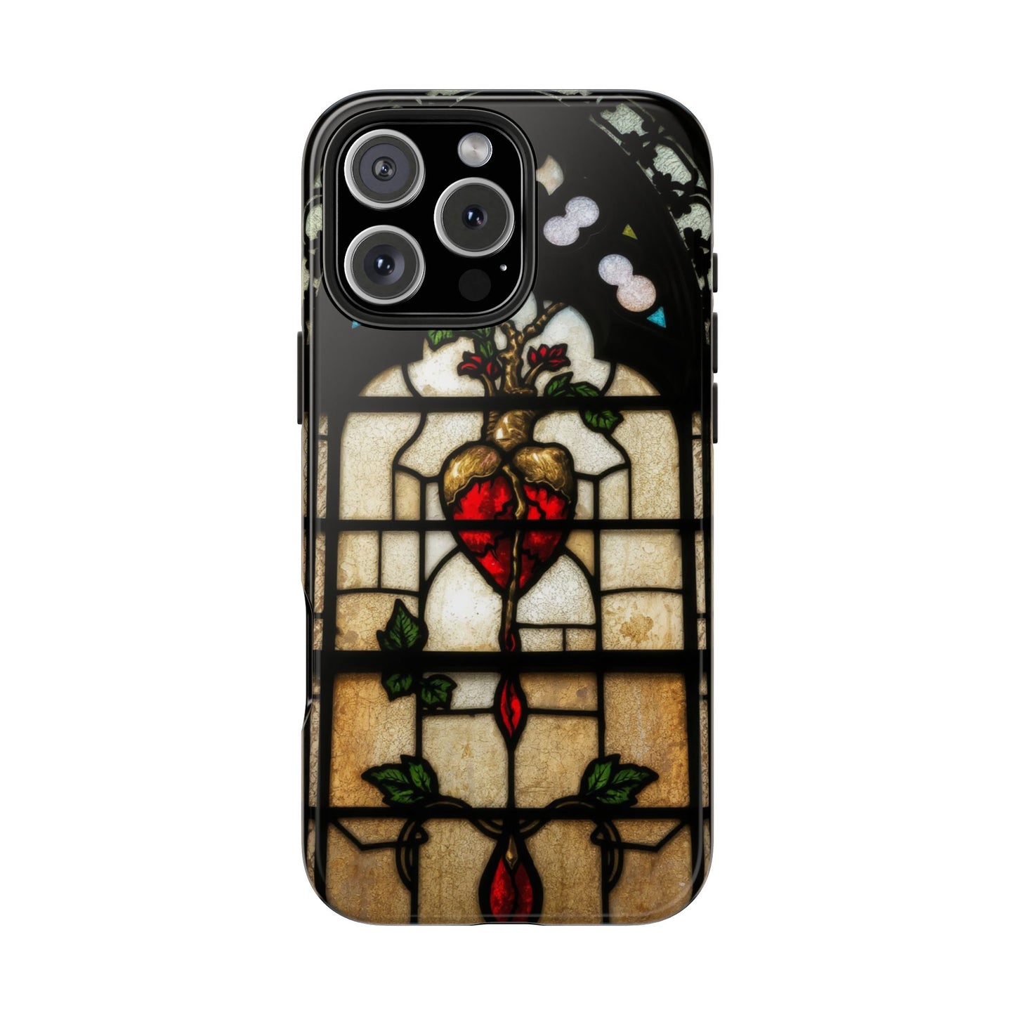 Stained Glass Heart Tough Phone Case - Unique Design for Protection & Style