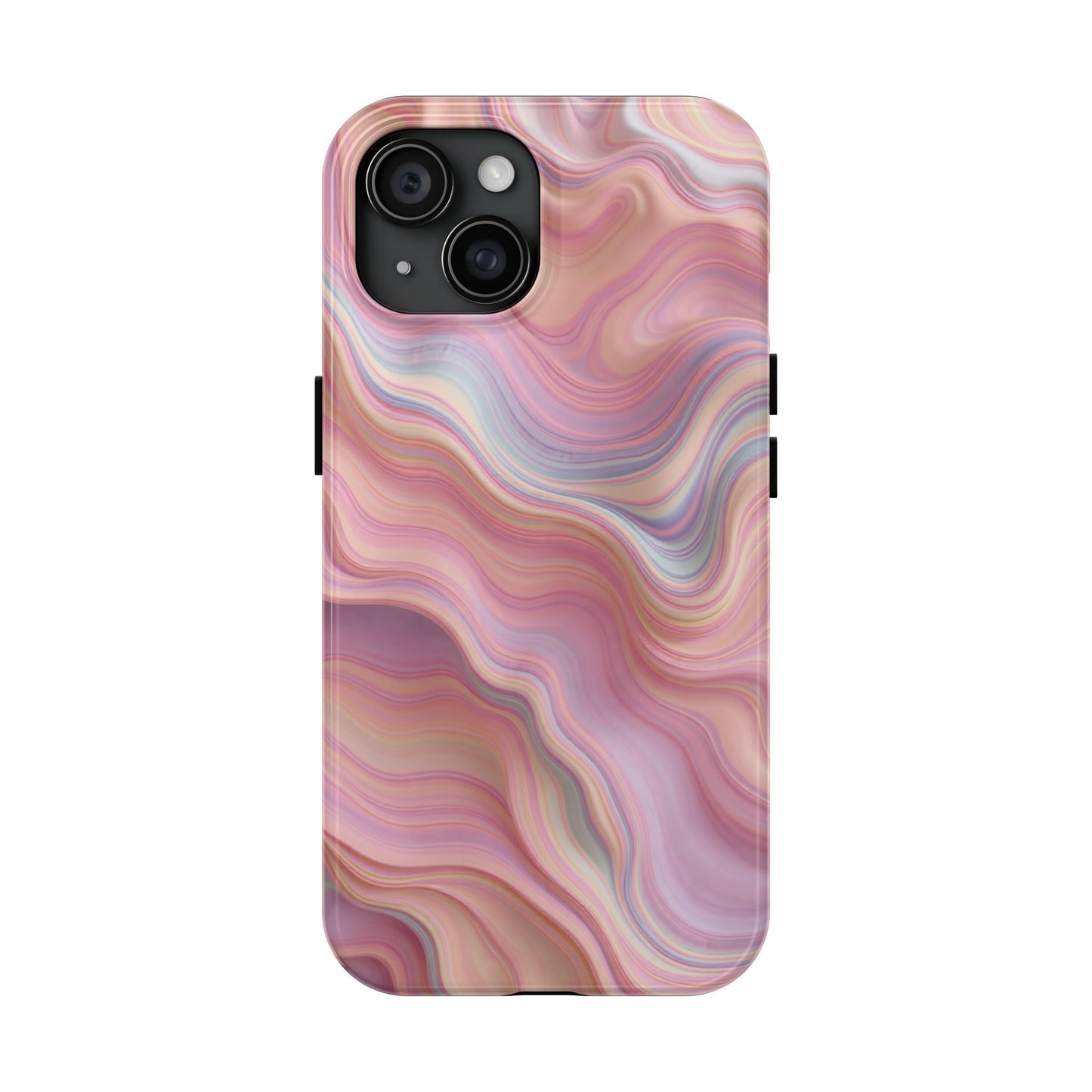 Stylish Tough Phone Cases - Abstract Pink Marble Design