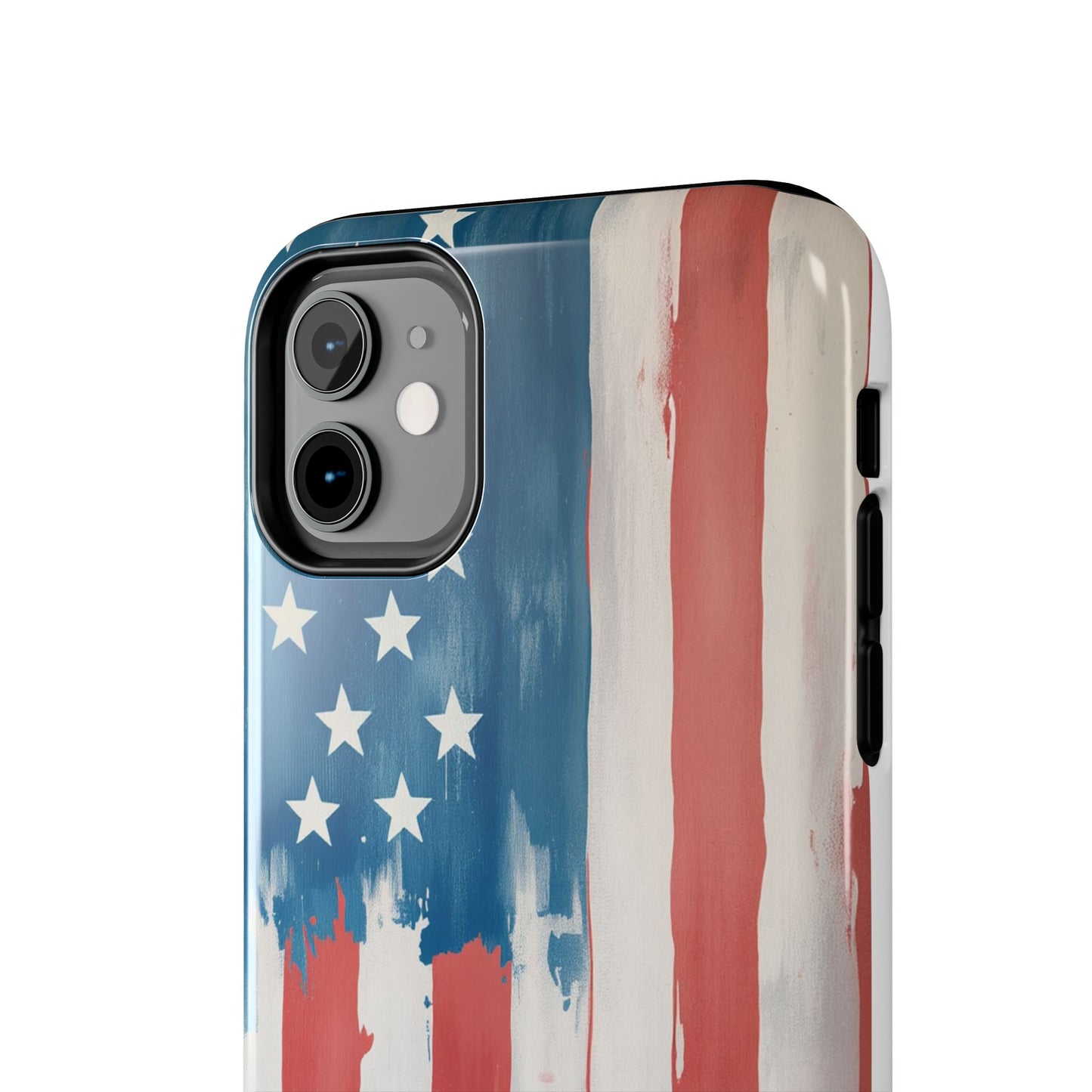 Patriotic Tough Phone Cases - Abstract USA Flag Design for Durable Protection - for iPhone