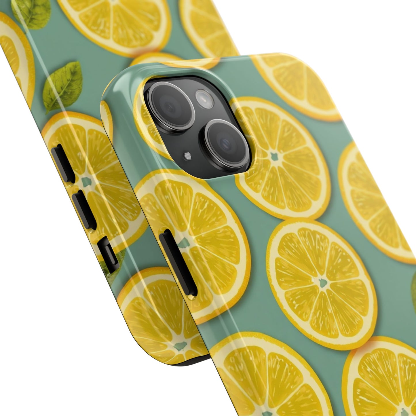 Tough Lemon Pattern Phone Case - Vibrant Citrus Design for Summer Vibes - for iPhone