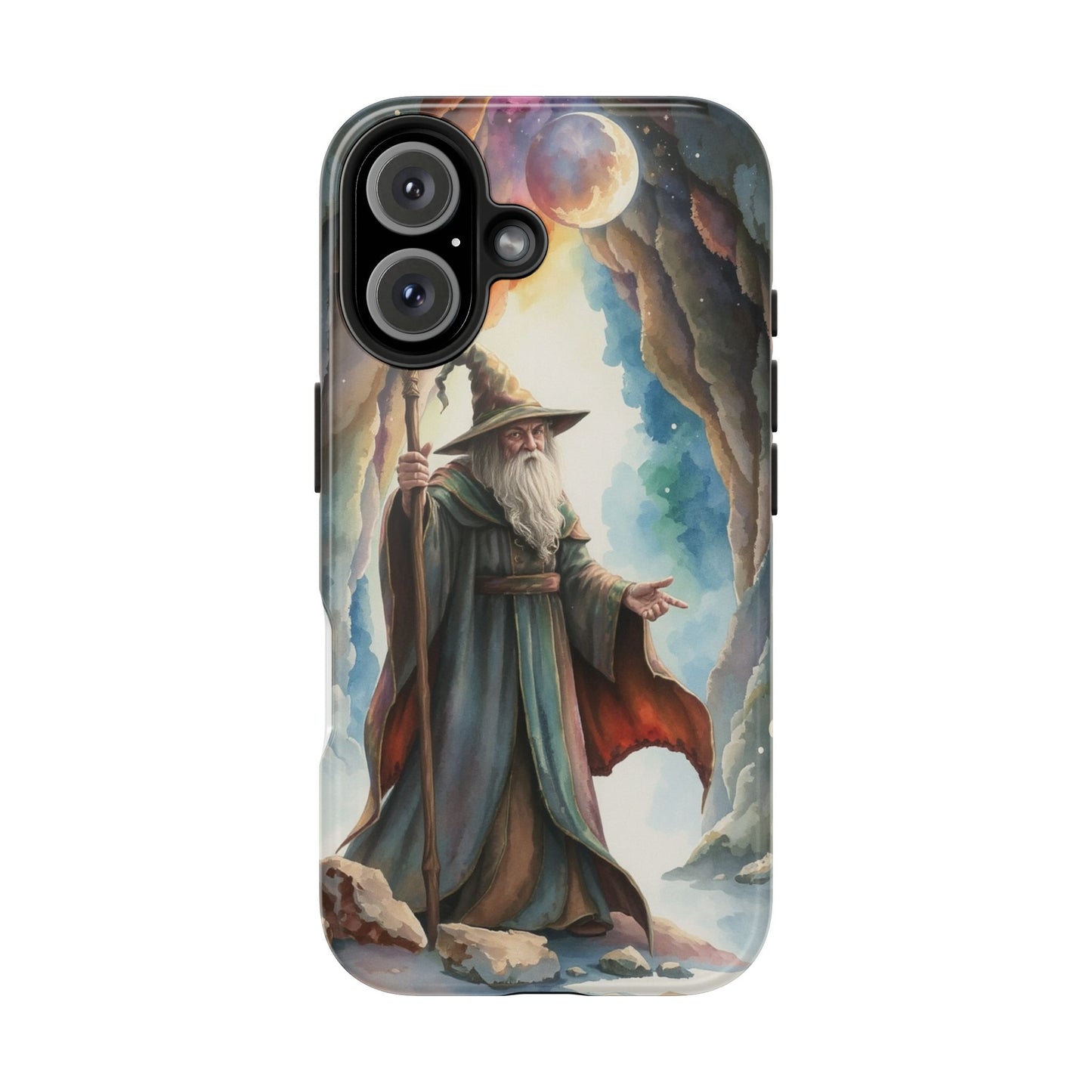 Magical Wizard Phone Case - Tough, Durable Phone Cover for Fantasy Lovers, Geek Gift, Unique Design, Celestial Phone Accessory
