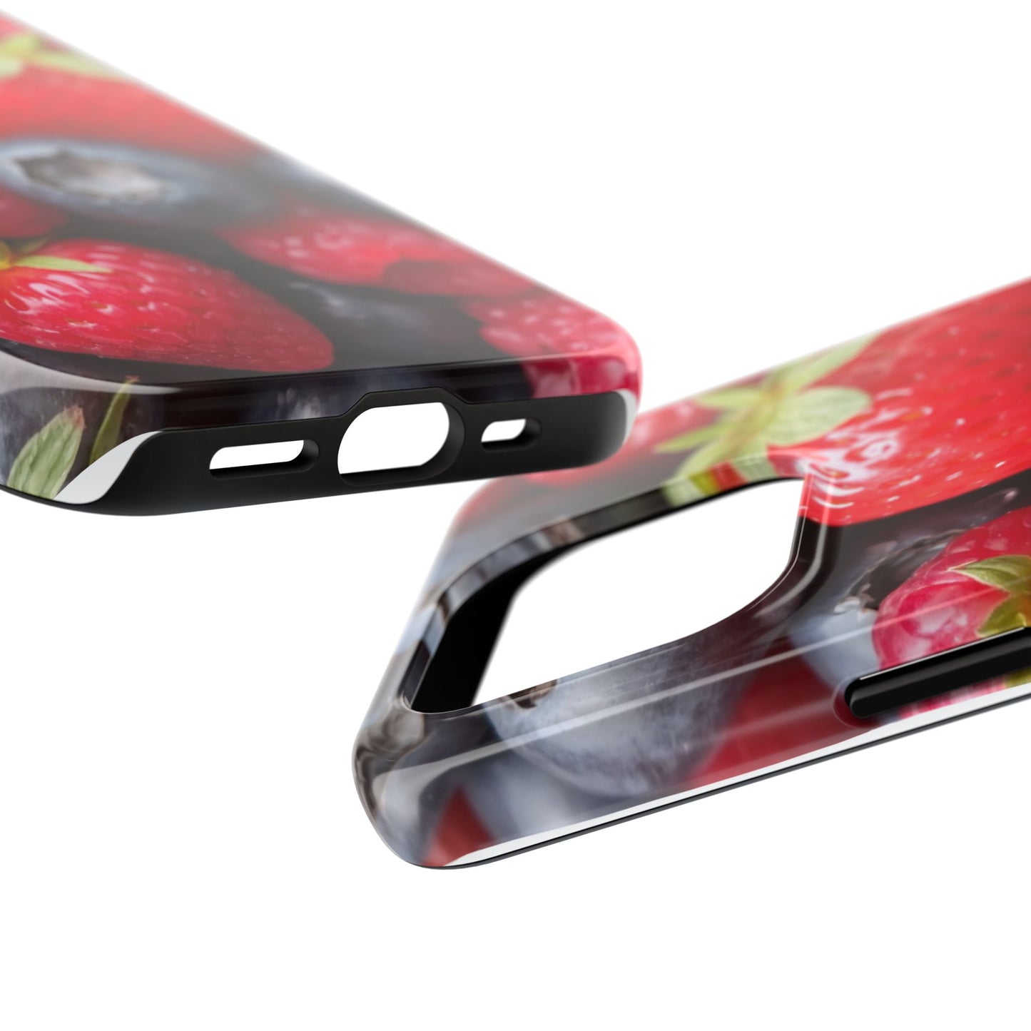 Fruit-Themed Tough Phone Case - Berry Burst Design