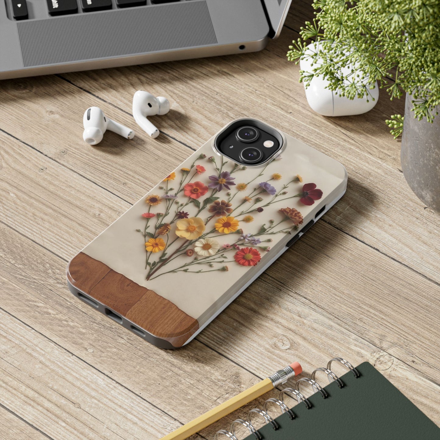 Floral Tough Phone Case - Durable Protection with Nature-Inspired Design