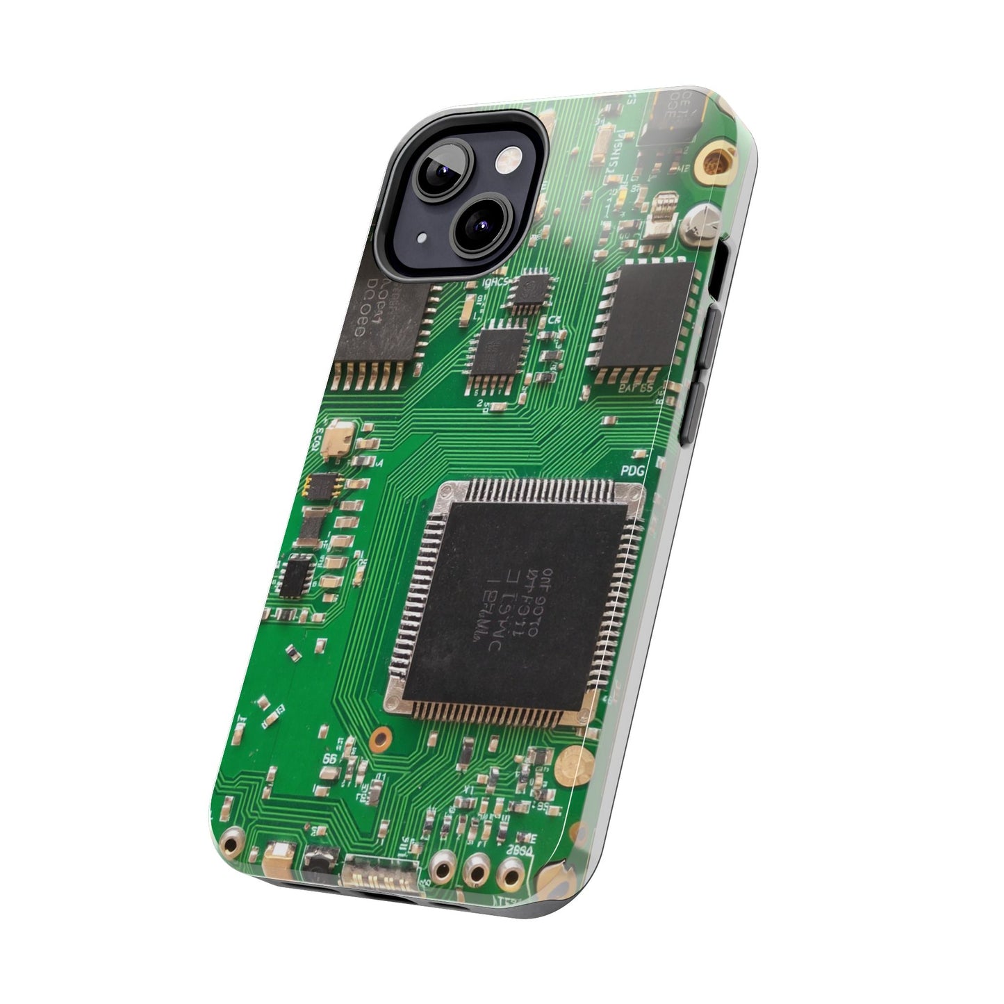 Circuit Board Tough Phone Case - Durable Tech Design