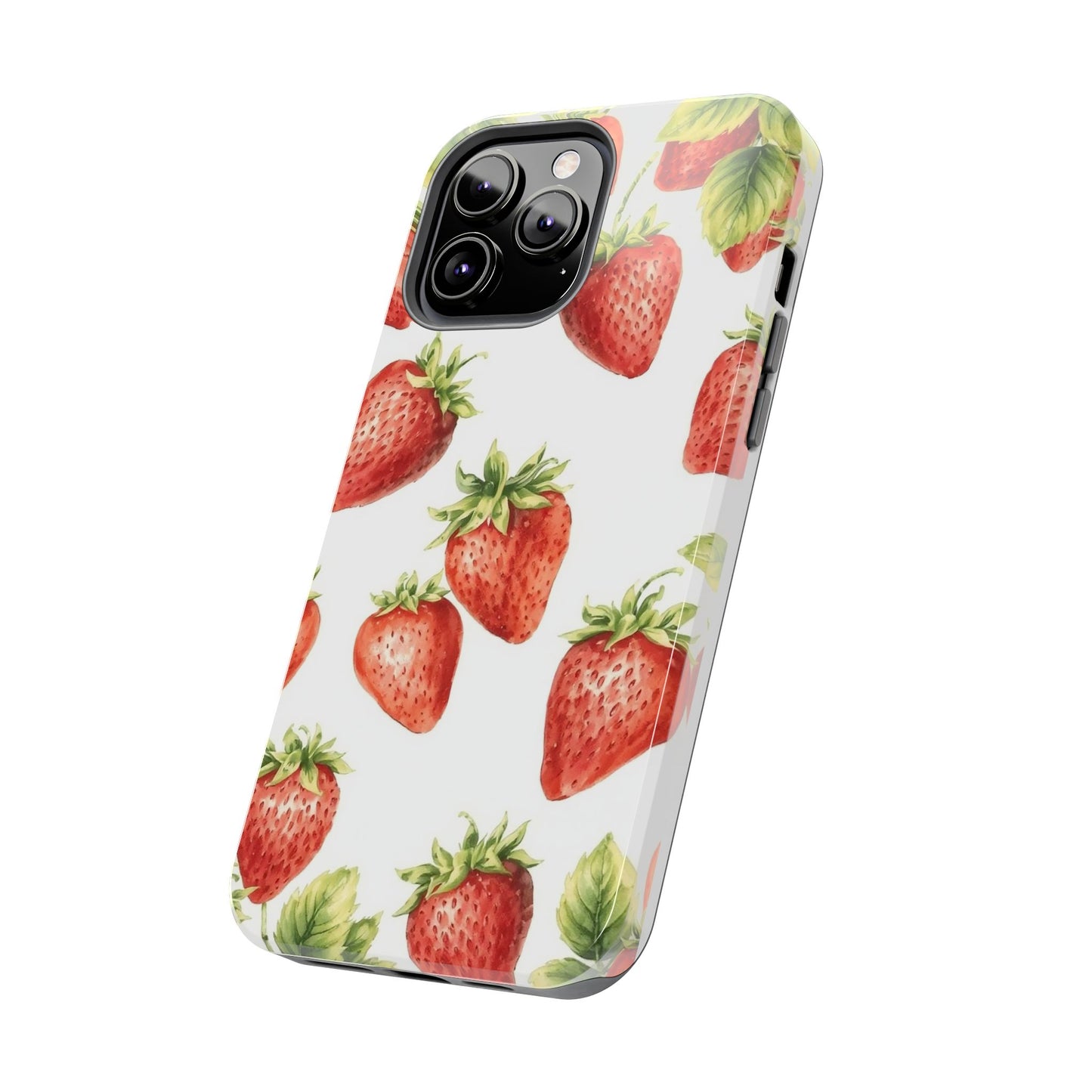 Strawberry Tough Phone Case - Durable Protection with a Fresh Design - for iPhone