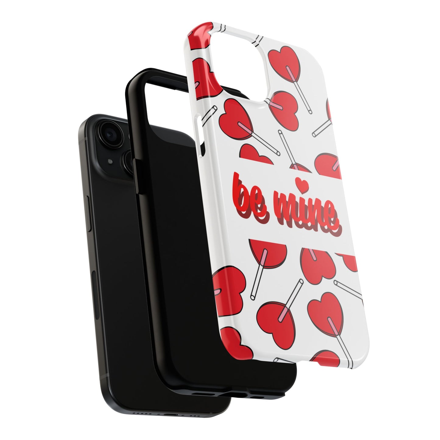 Be Mine Heart Pattern Tough Phone Case - Love Gift - for iPhone