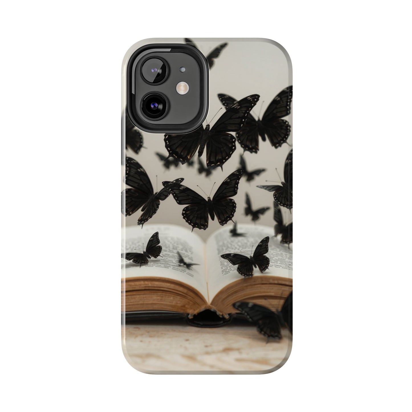 Butterfly Magic Tough Phone Case - Literary Design for Book Lovers