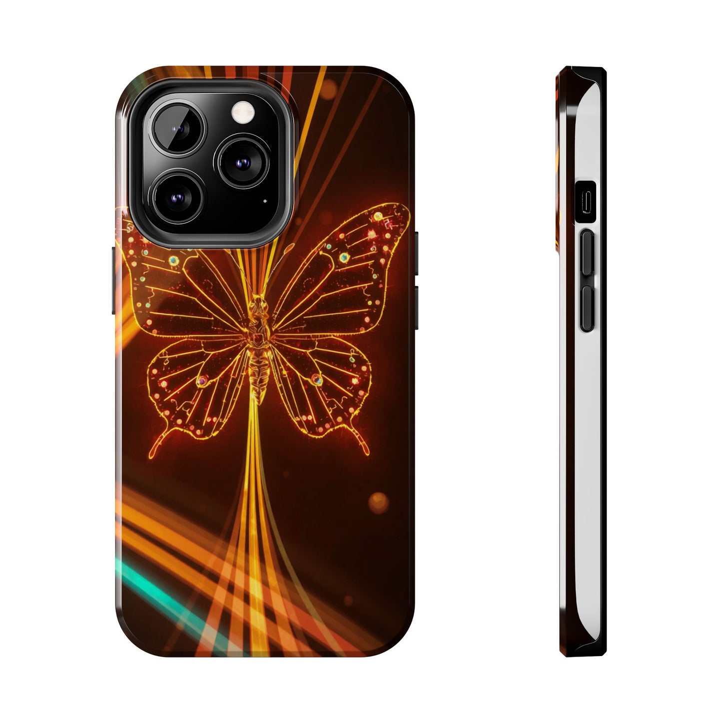 Elegant Butterfly Tough Phone Case - Stylish Protection for Nature Lovers