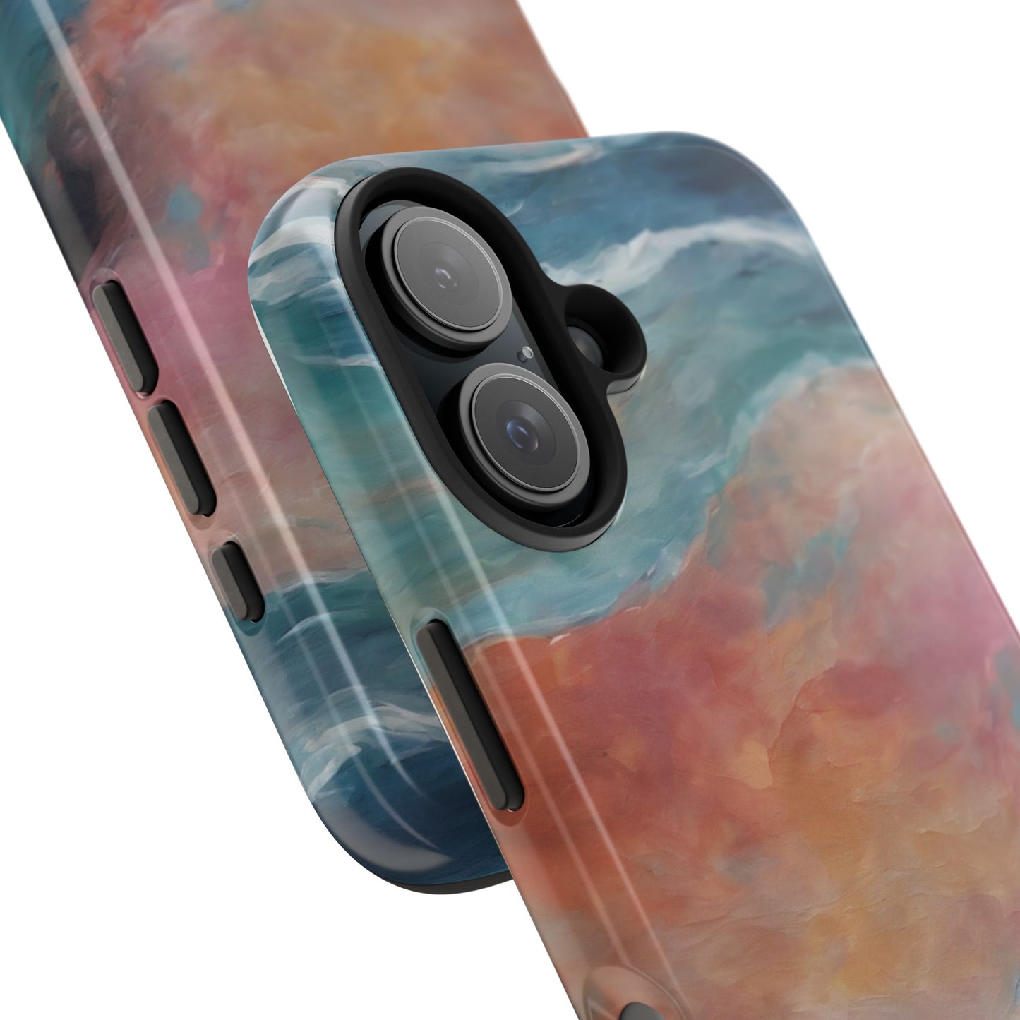 Artistic Painted Sea Tough Phone Case - Abstract Waves Design - for iPhone
